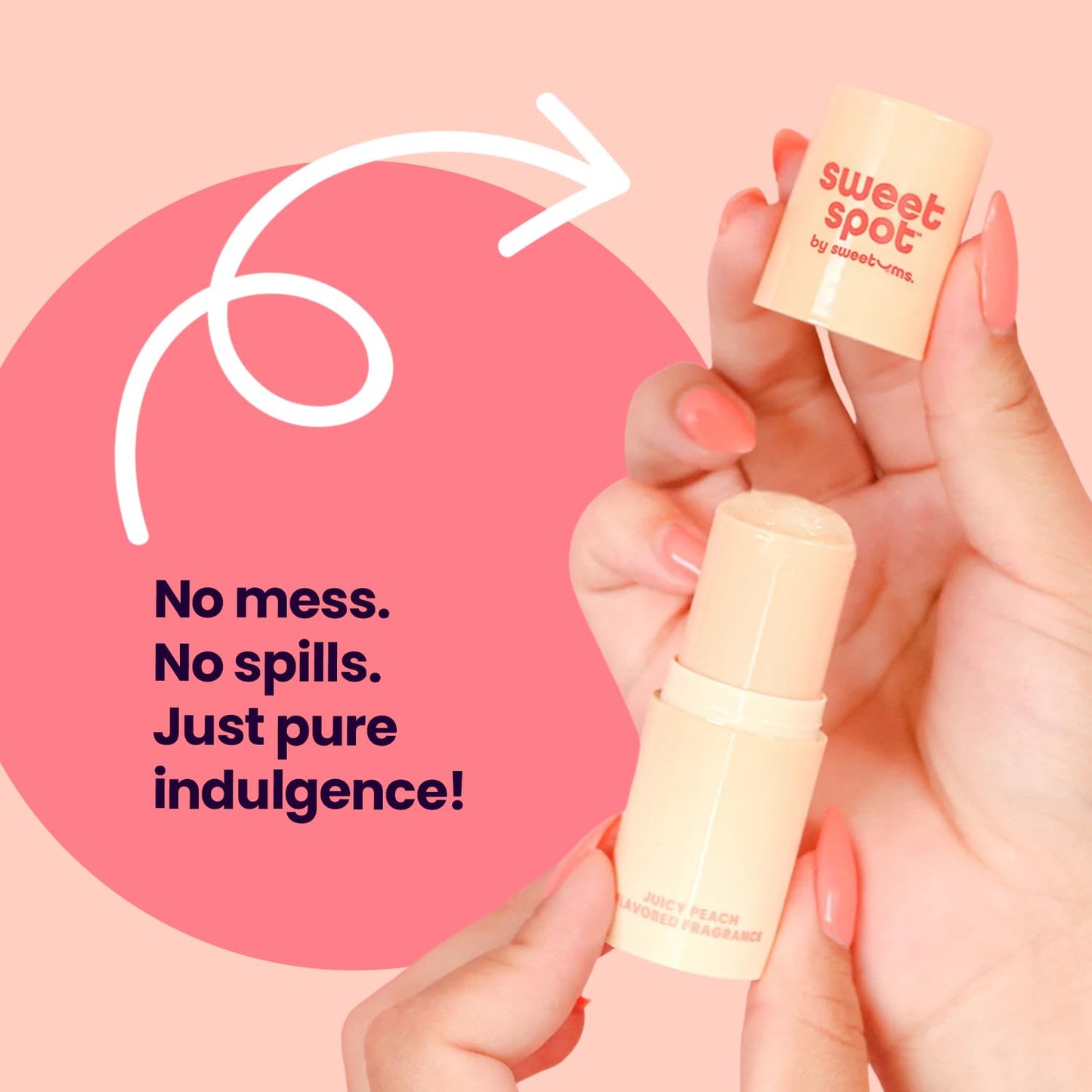 SweetSpot Flavored Solid Perfume Stick, Portable Travel Perfumes for Women, Long Lasting Fragrances, Non Sticky Formula, Natural Ingredients, Fragrance Stick (Strawberries and Cream)