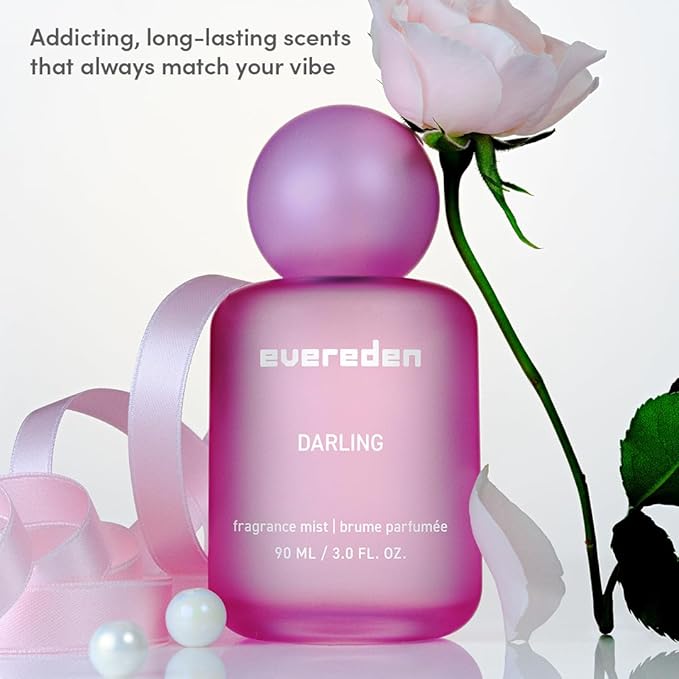 Evereden Fragrance Hair and Body Mist - Darling: Clean and Vegan Collectible Hair and Body Spray for Teen Girls - Amplify Your Self-Expression with Iconic Scents in Mesmerizing Mist Dispensers