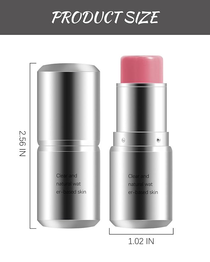 Peach Pink Cream Blush Stick, Monochromatic Multi-Blush Stick for Cheeks & Highlighter, Pigmented Long Lasting Smooth Natural Cheek Tint, Matte and Dewy Finish, Vegan & Cruelty-Free for All Skin-04