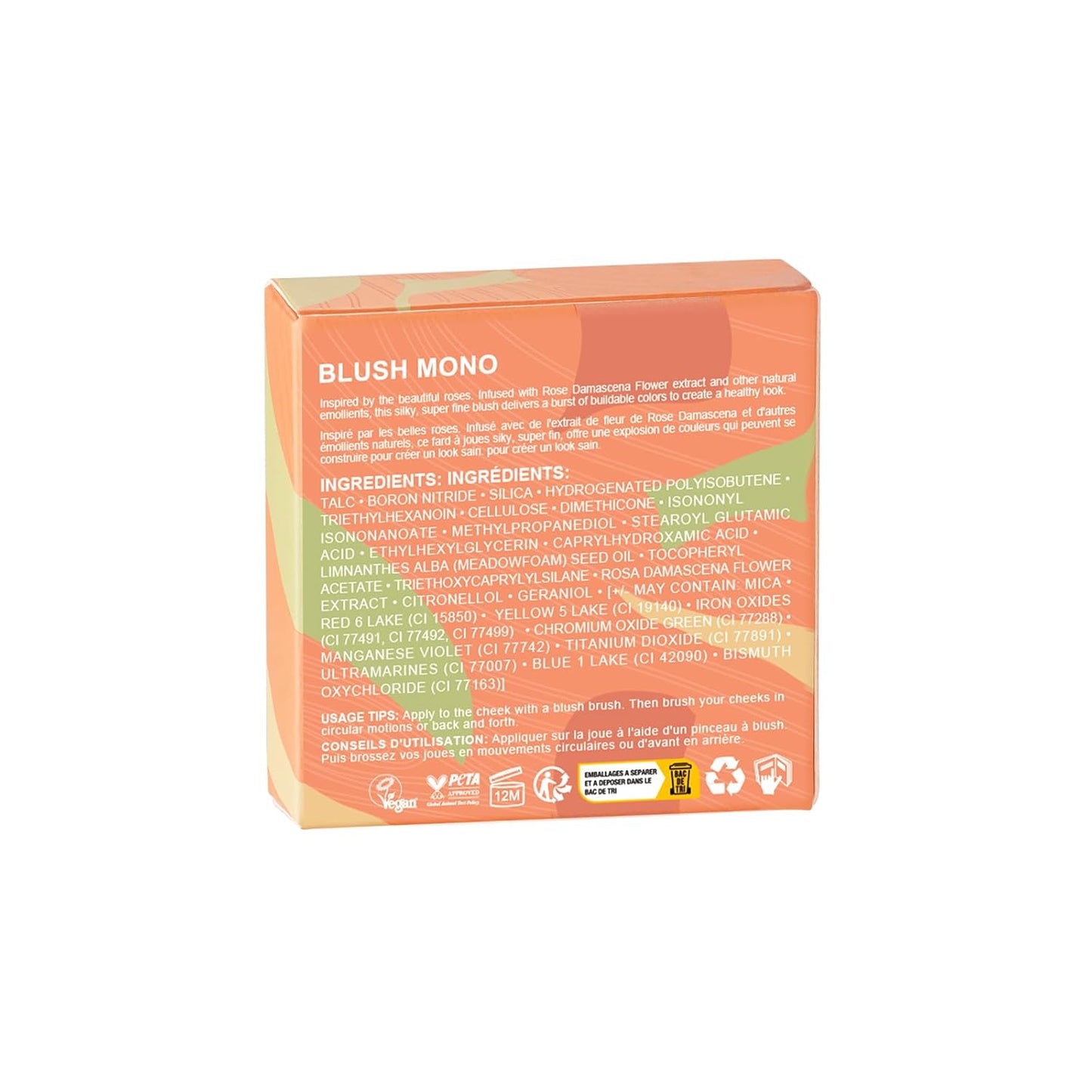 Oulac Yellow Pink Blushers for Cheeks Fair Skin Vegan,Mineral Powder Blush,Rich Colors, Buildable Blusher, Easy to Blend,Vegan,4,8g 13 Petal Blossom