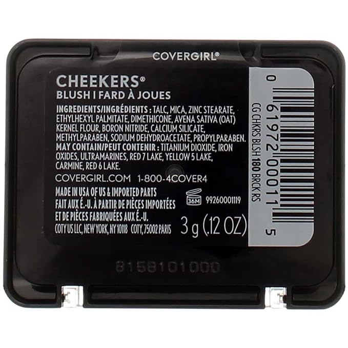 COVERGIRL Cheekers Blendable Powder Blush Brick Rose.12 oz (packaging may vary)