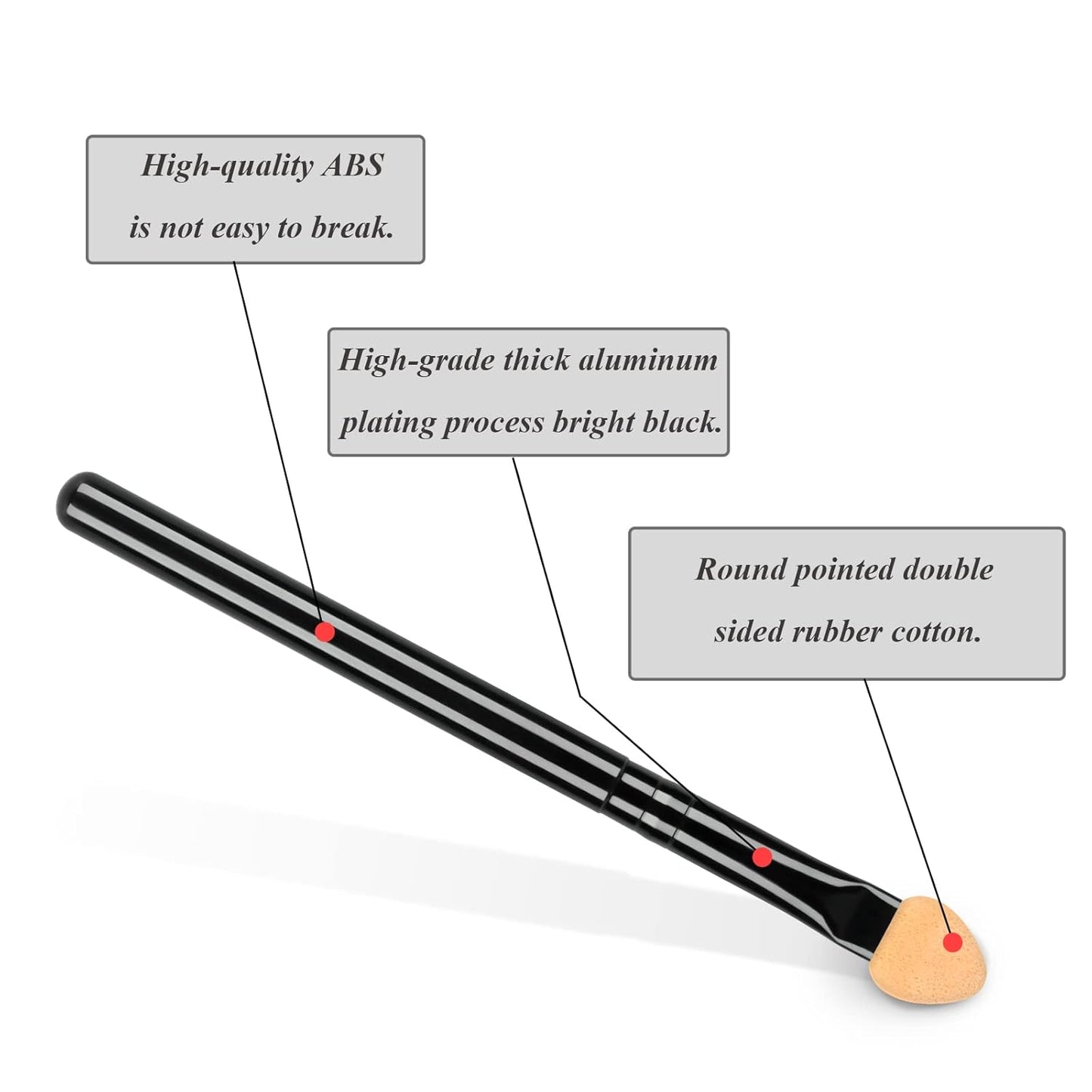 Foam Eyeshadow Applicators Double Sided Sponge Tip Reusable,20Pcs Professional Organic Long Handle Washable Makeup Eye Shadow Brush Set