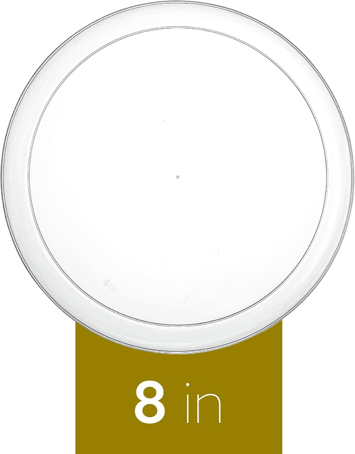 PLASTICPRO Plastic Party Plates Edge Collection Premium heavyweight Elegant Disposable Tableware Dishes (Clear, 8.6'' INCH PLATES)