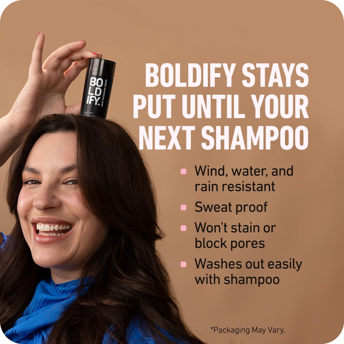 BOLDIFY Hair Fibers (28g) - Fill In Thinning and Fine Hair for an Instantly Fuller, Thicker Look - 14 Shades for Women & Men - Dark Auburn