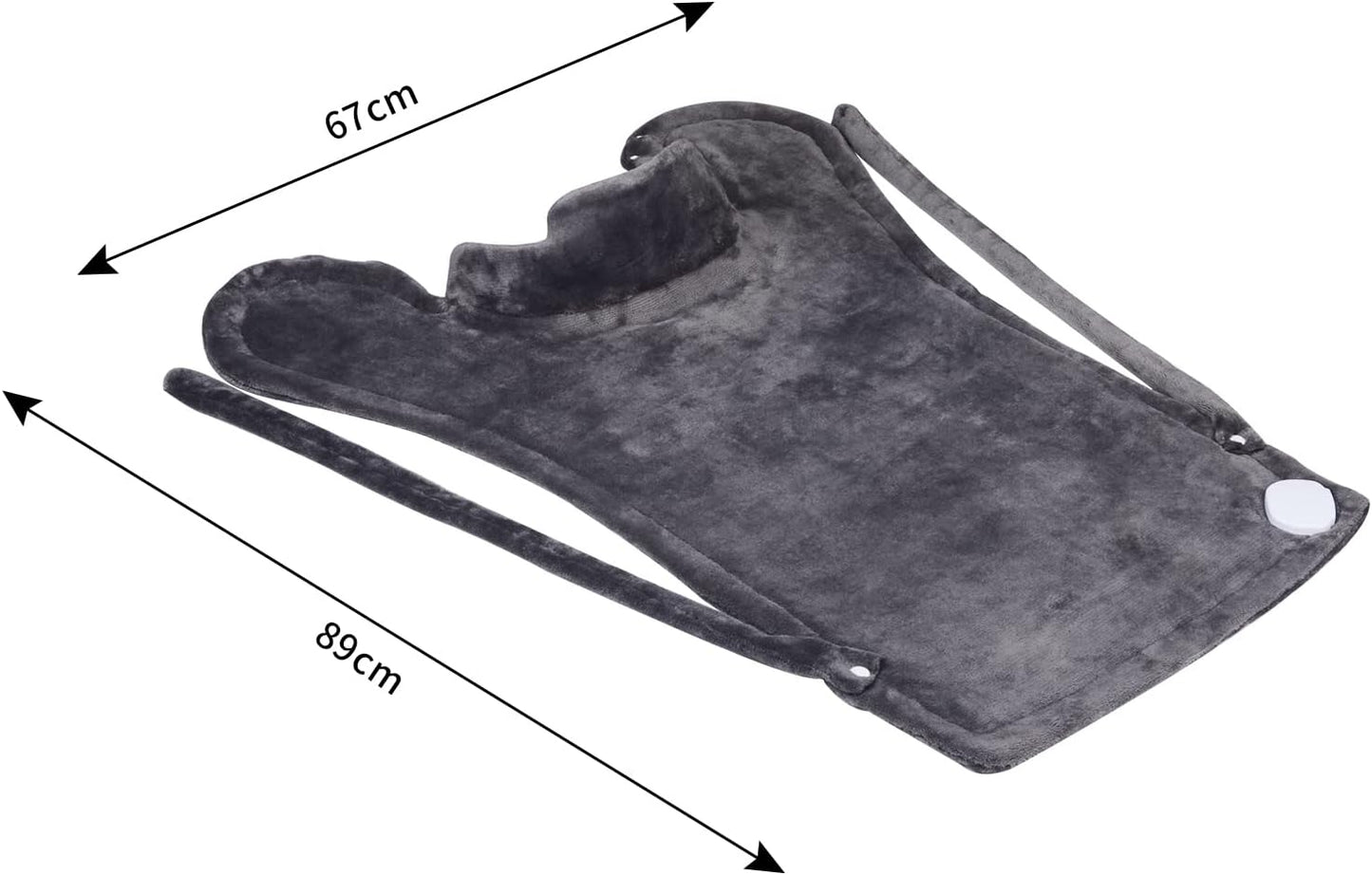 Ambershine 26"x35" XXXL King Size Neck& Shoulder& Back Heating Pad with 12 Temperature Settings& 4 Auto-Off Countdown Timers, Pain Relief for Back/Neck/Shoulder, Christmas gift for mom dad (Dark Gray)