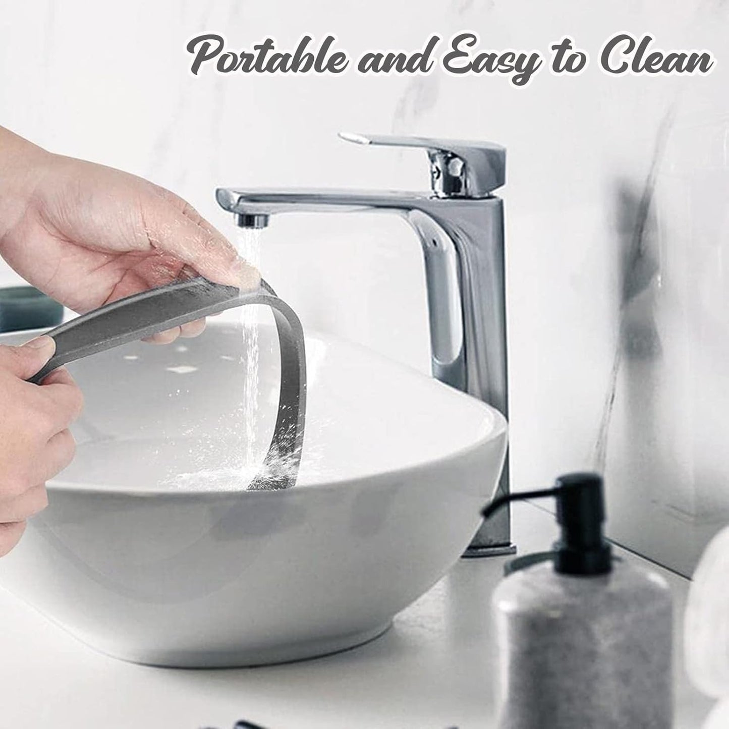 Neckline Shaving Template and Hair Trimming Guide, High-Grade Curved Durable Silicone Haircut Band for DIY Home Haircuts Fade and Taper Guide for Clippers-Gray