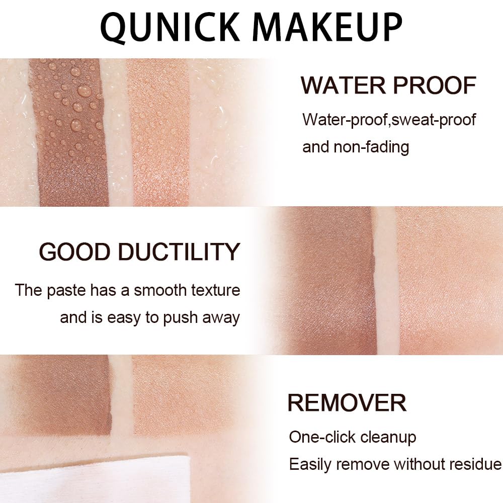 evpct 2Pcs Face Cream Contour Bronzer Sticks Makeup Highlighter Highlight Almond Mocha Creme Cheek Contour Sticks contorno en crema Bronzing Foundation Face Contour Stick Kit,1+10 New Medium