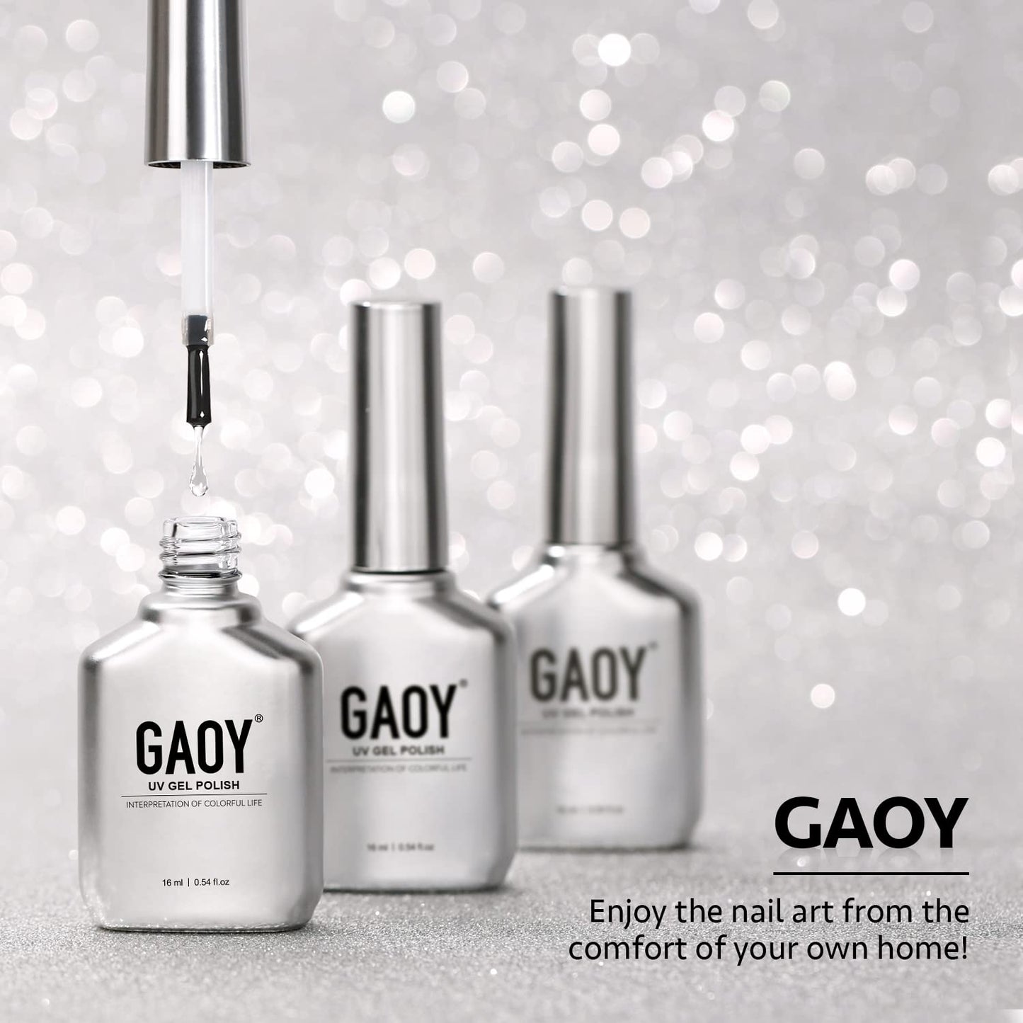 GAOY Peel Off Gel Base Coat for Gel Nail Polish, 16ml Peelable Clear Foundation for Use with UV LED Nail Lamp