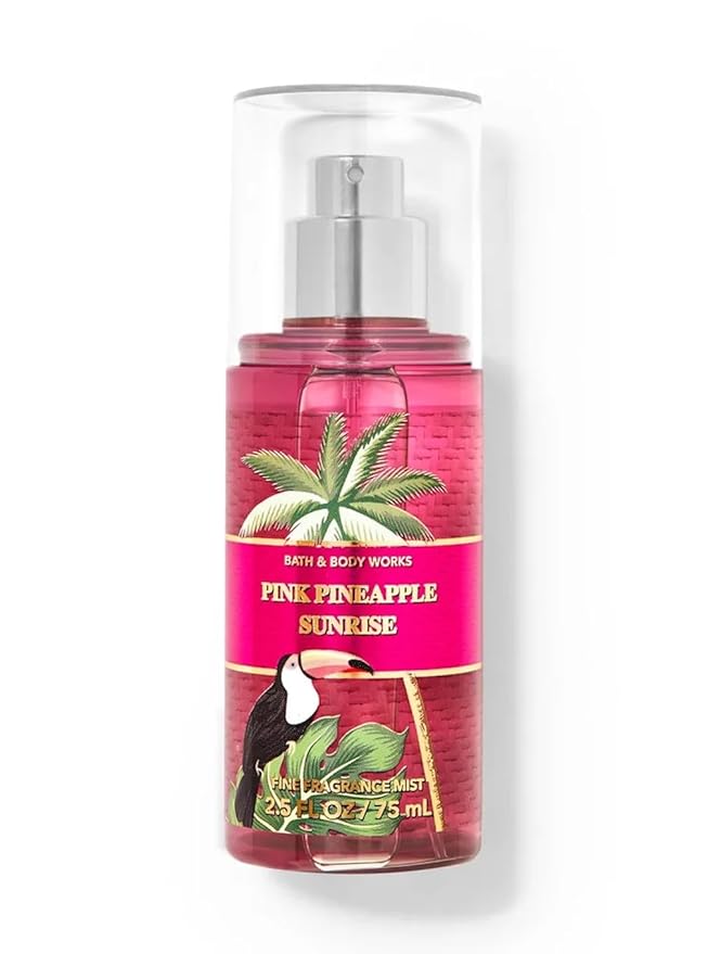 Bath & Body Works Fine Fragrance Mist Travel Size Mini Purse Spray 2.5 Ounce (Pink Pineapple Sunrise)