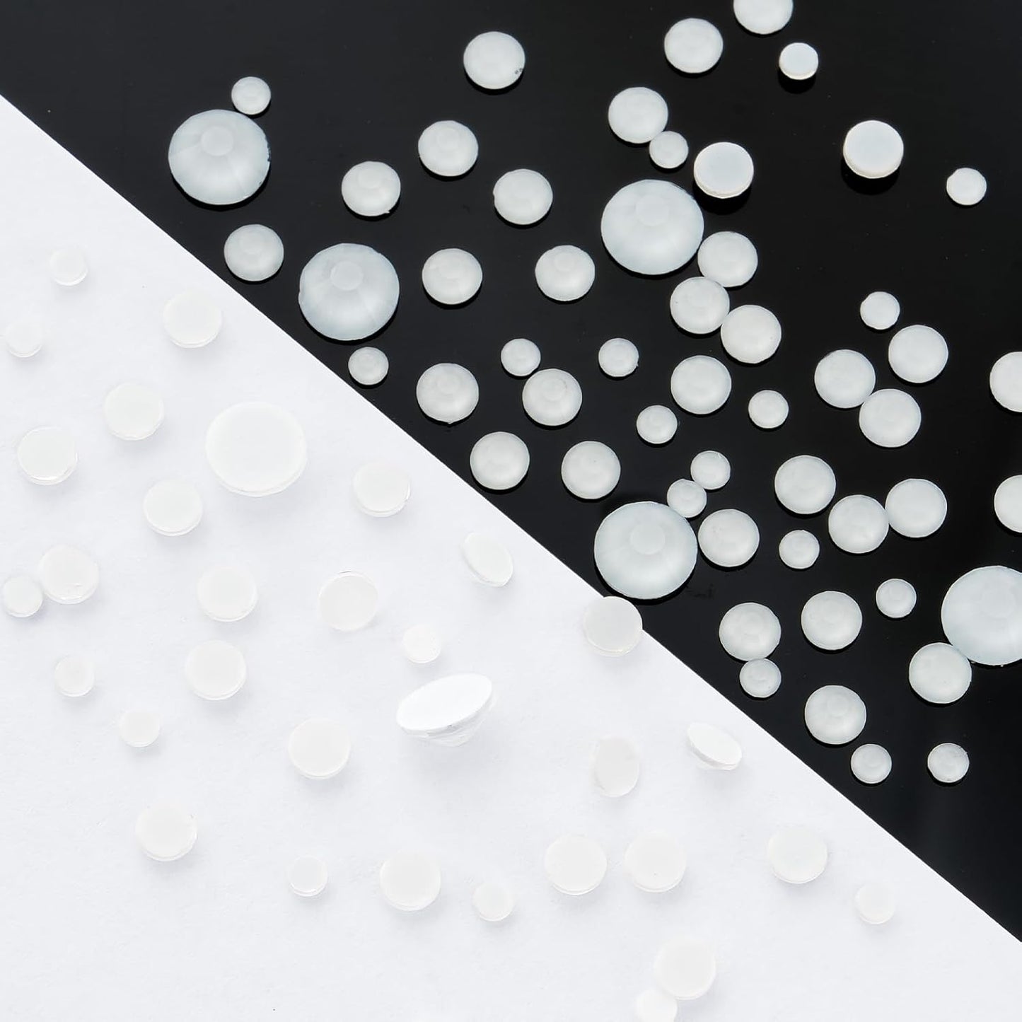 Neon White Flatback Rhinestones, Glass Rhinestones for Nail Art and Craft, Glue Fix, Loose Crystal Gemstones(Neon White, SS30, 288pcs, 6.4-6.6mm)