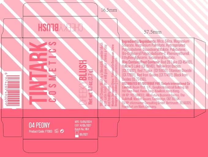 Cheeky Blush Compact for Face Cheeks, Talc Free Blusher Palette, Matte Powder Makeup, Natural Healthy, Mauve Pink Magenta Peach Red, Vegan Cruelty Free