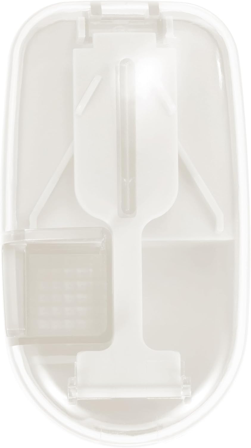 Pill Cutter Splitter for Small and Tiny Pills, or Large Pills. V-Shaped Design for Multiple Sizes. Safety Blade Guard. Loss-Proof Built-in Small Brush & Sliding Door Pill Storage (Clear)
