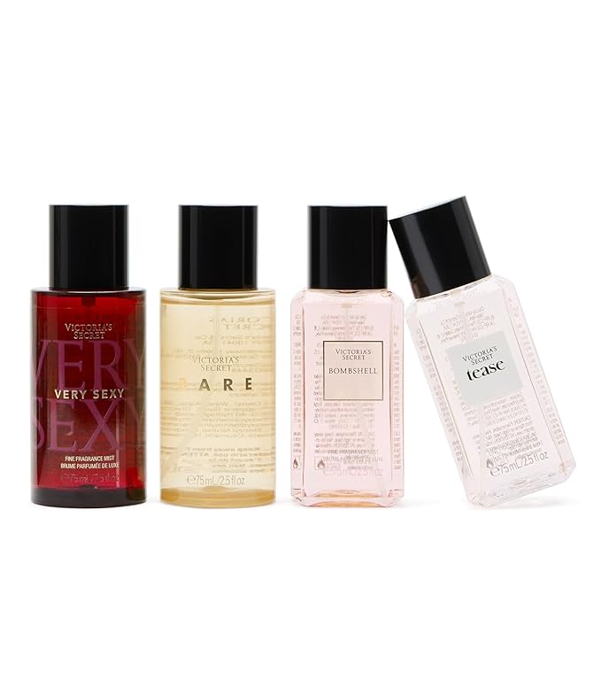 Victoria's Secret Fine Fragrance Mini Mist Gift Set, 4 Piece, Assorted Scents