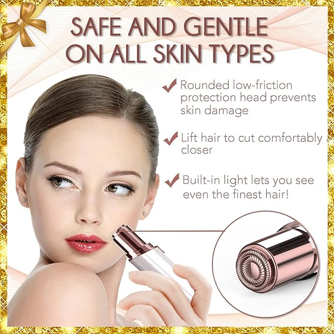 Facial Hair Removal for Women(with 2 x Replacement Heads),GURELAX Facial Hair Remover, Hair Removal Device, Best Gift for Mom/Wife/Girlfriend