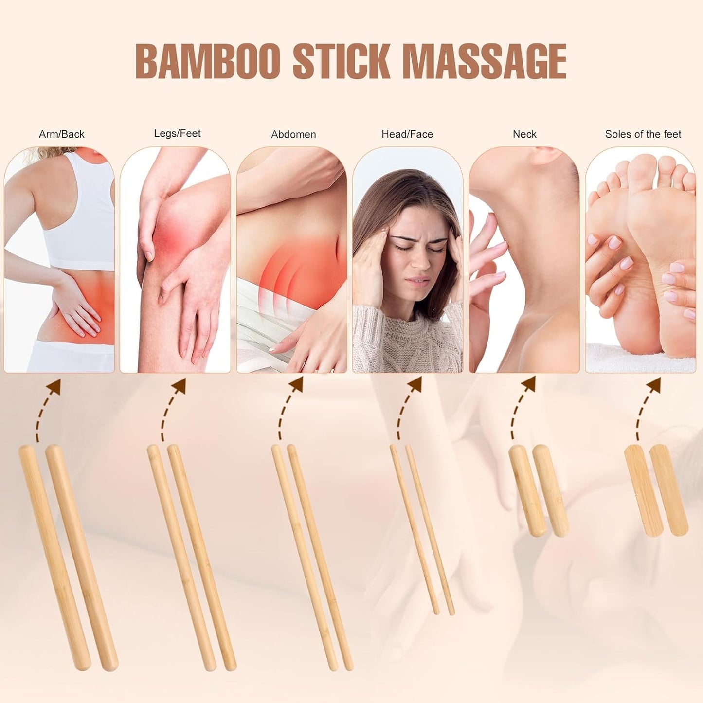 Hot Bamboo Massage Sticks Warmer Kit,12pcs Solid Bamboo Sticks for SPA,Portable Stone Massage Heater with Temperature Control/Heating Time for Home/Travel Spa Warming Therapy Relaxing