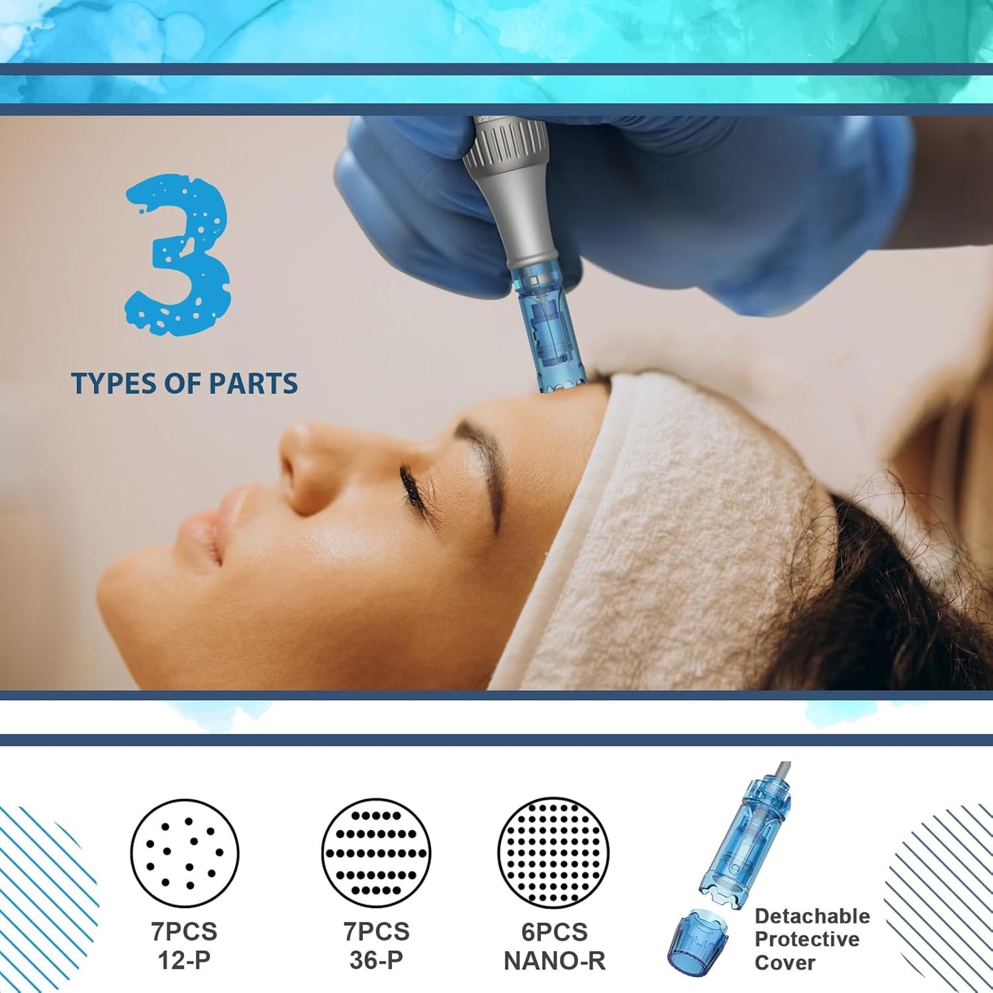 Microneedle Roller Pen for Home Use - Mcroneeding Derma Roller Pen for Women Men - Micro Needle Roller Pen for for Skin Tools