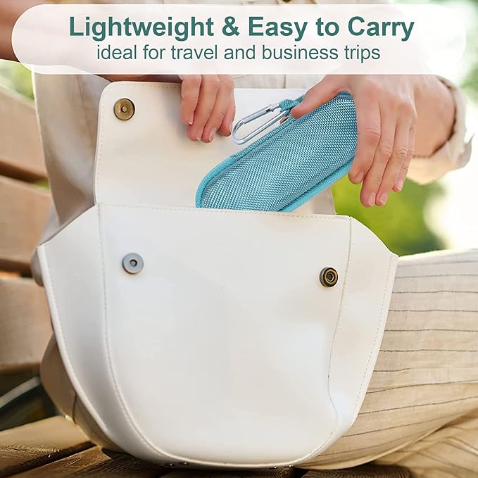 co2CREA Hard Case and Replacement Head Compatible with Finishing Touch Flawless Facial Hair Remover Electric Face Razor Women (Parisian Blue Case + Replacement Head)