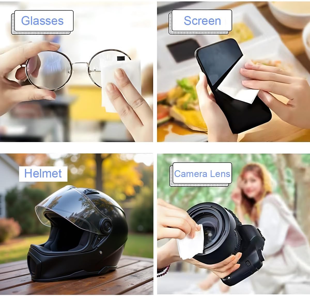 Anti Fog Wipes for Glasses (100-pack) | Pre-Moistened, Quick Dry & Scratch Free for Laptop Screens, Optical Lens, Goggles, Smart Phone Screens and Watch Screens