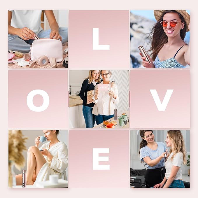 Facial Hair Remover for Women(Gen 3 Pro), Eyebrow Facial Trimmer, Luxury 2 in1 Hair Removal Device for Face, Lip, Nose, with Replacement Heads