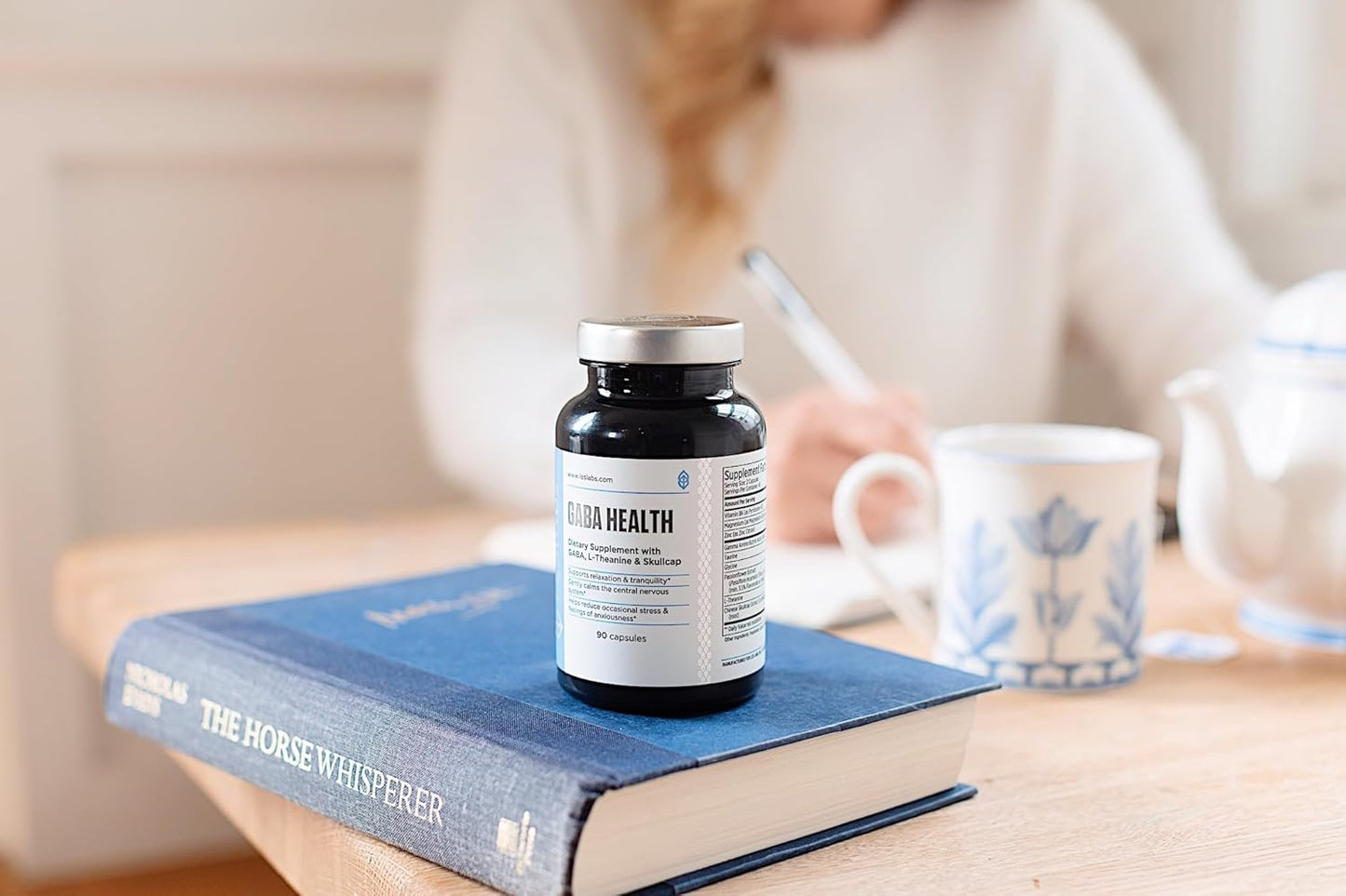 LES Labs GABA Health – Calm Mind & Relaxation, Stress Relief, Neurotransmitter Support & Deep Sleep – GABA, Taurine, Passionflower, Skullcap, L-Theanine & Magnesium – Non-GMO Supplement – 90 Capsules