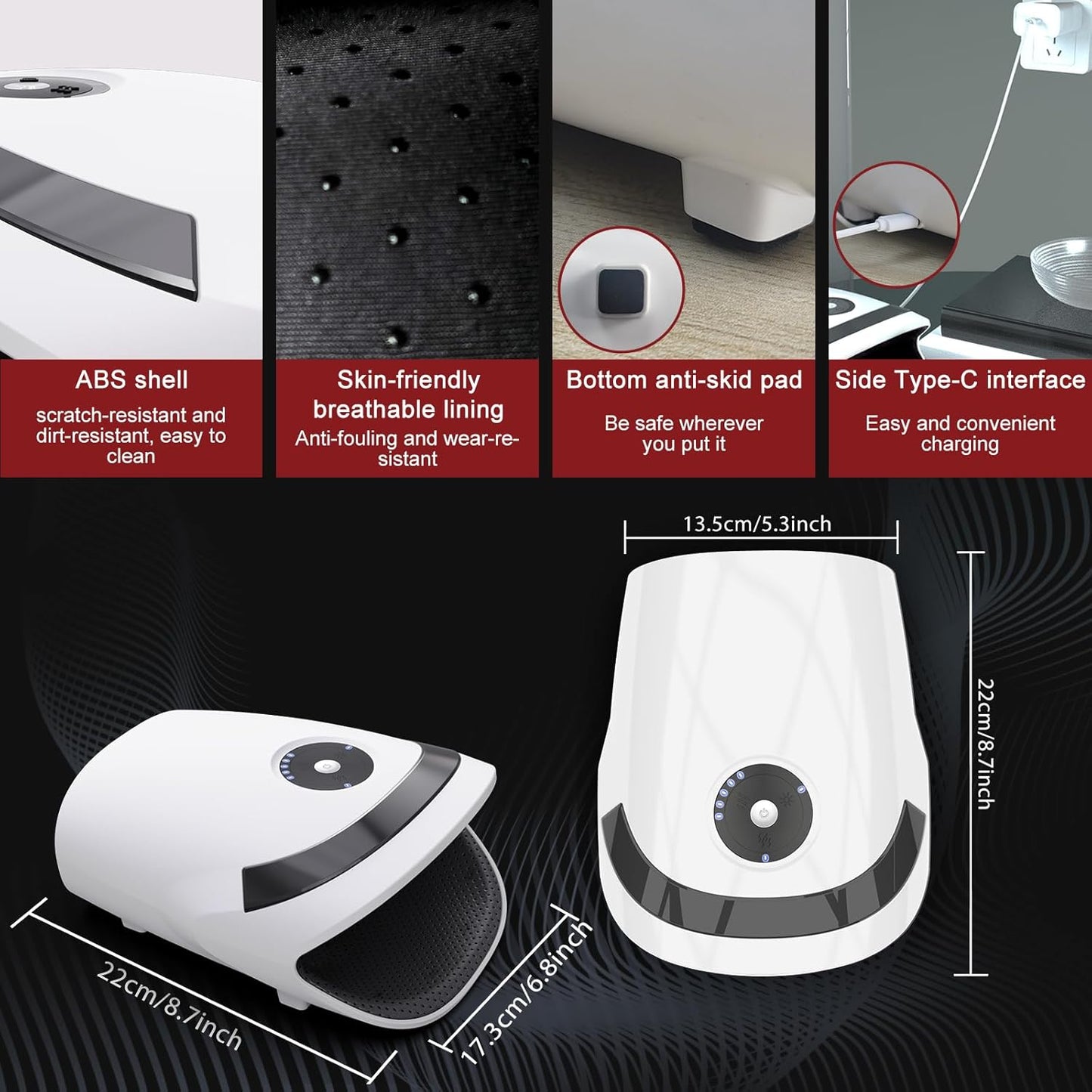 Gifts for Women,White Elephant Gifts for Adults - Hand Massager with Compression & Heating,Birthday Christmas for Men Women,Electric Hand Massager for Arthritis and Carpal Tunnel(White)