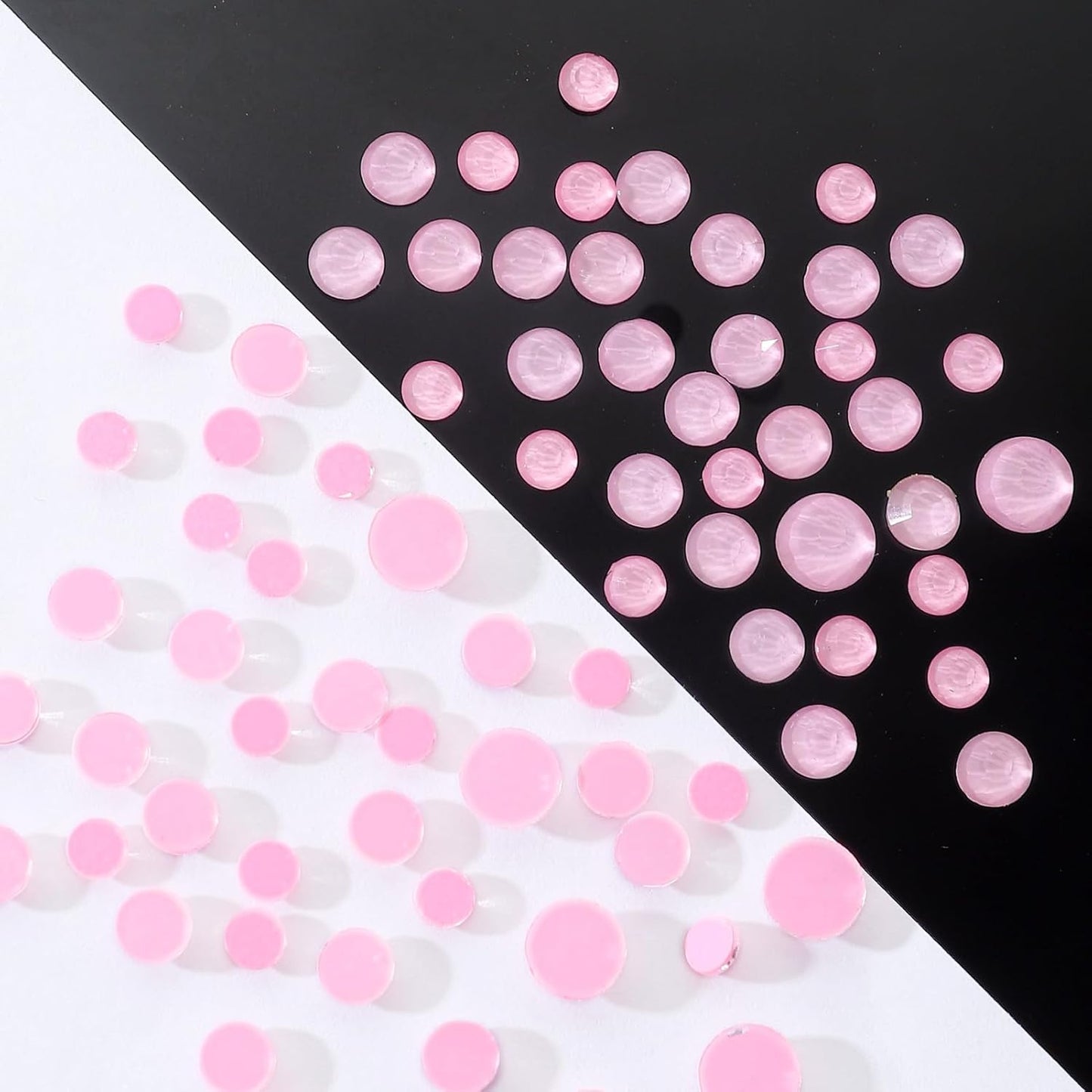 Mocha Rose Flatback Rhinestones, Glass Rhinestones for Nail Art and Craft, Glue Fix, Loose Crystal Gemstones(Mocha Rose, SS10, 1440pcs, 2.7-2.8mm)