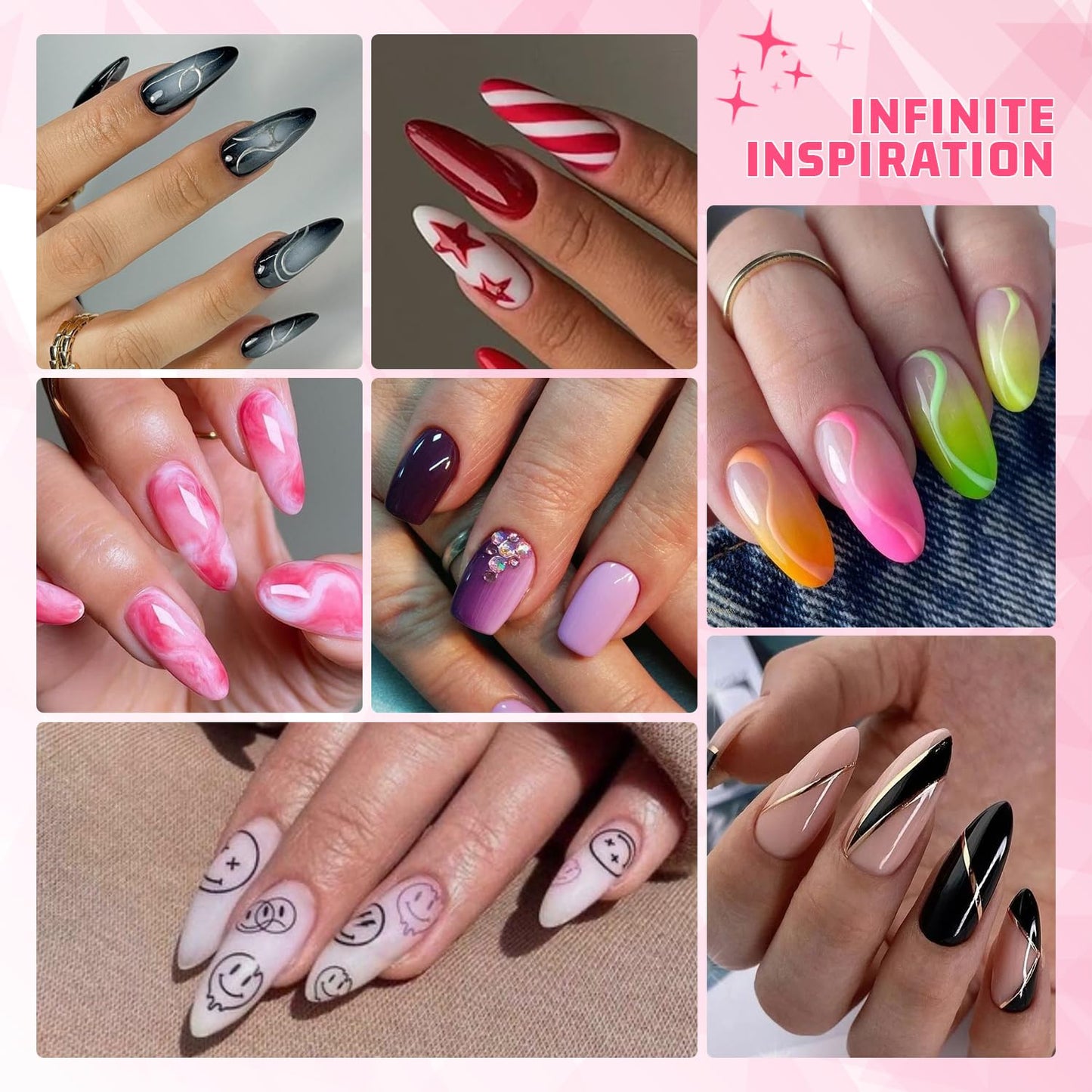 Sponge Pat Paint Nail Gel, Ombre Nails Gradient Gel Nail Blush Blooming Aura Nails Drawing Stripper Floral Painting DIY Nail Art, No Wipe, UV/LED Curing (12 Colors J)