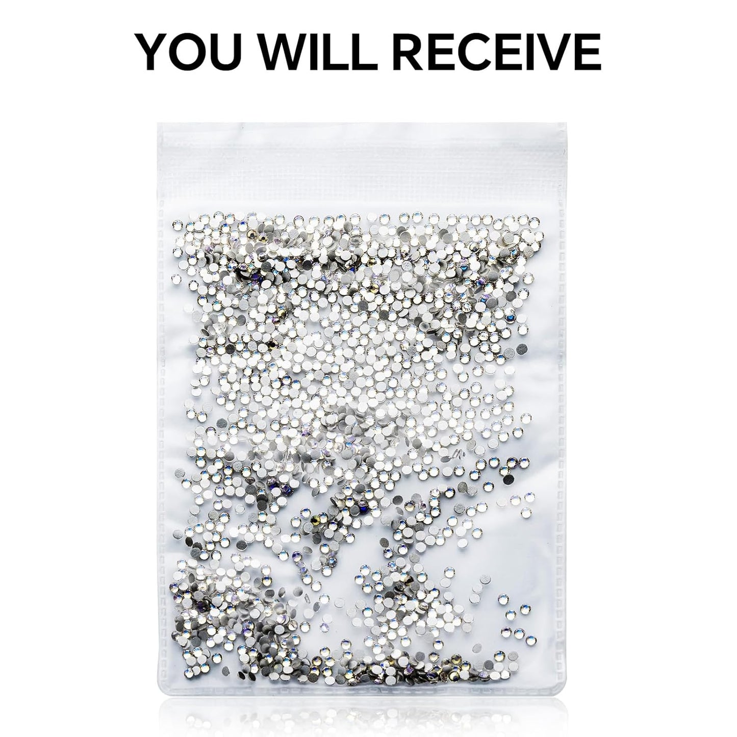 3000Pcs Moonlight Crystal Rhinestones,Glass Flatback Rhinestones Small Gemstones for Nail Face Makeup Art Crafts Clothes Decoration -(SS4,1.6mm,Moonlight)