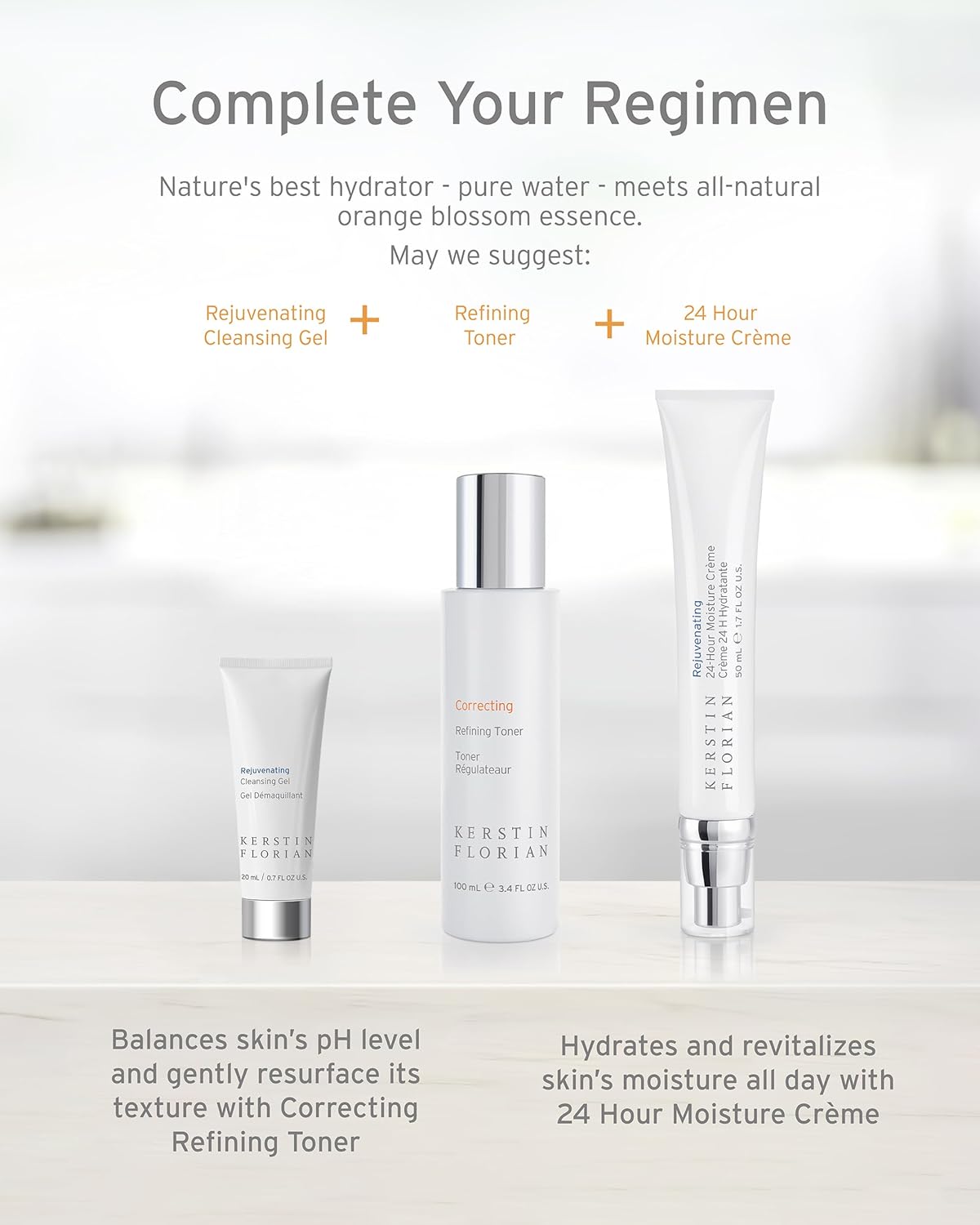 Kerstin Florian Rejuvenating Cleansing Gel | Travel Size | Gentle Face Wash Cleanser and Makeup Remover for Women | Gentle Formula Removes Dirt & Oils to Clarify and Brighten Skin, .7 fl oz