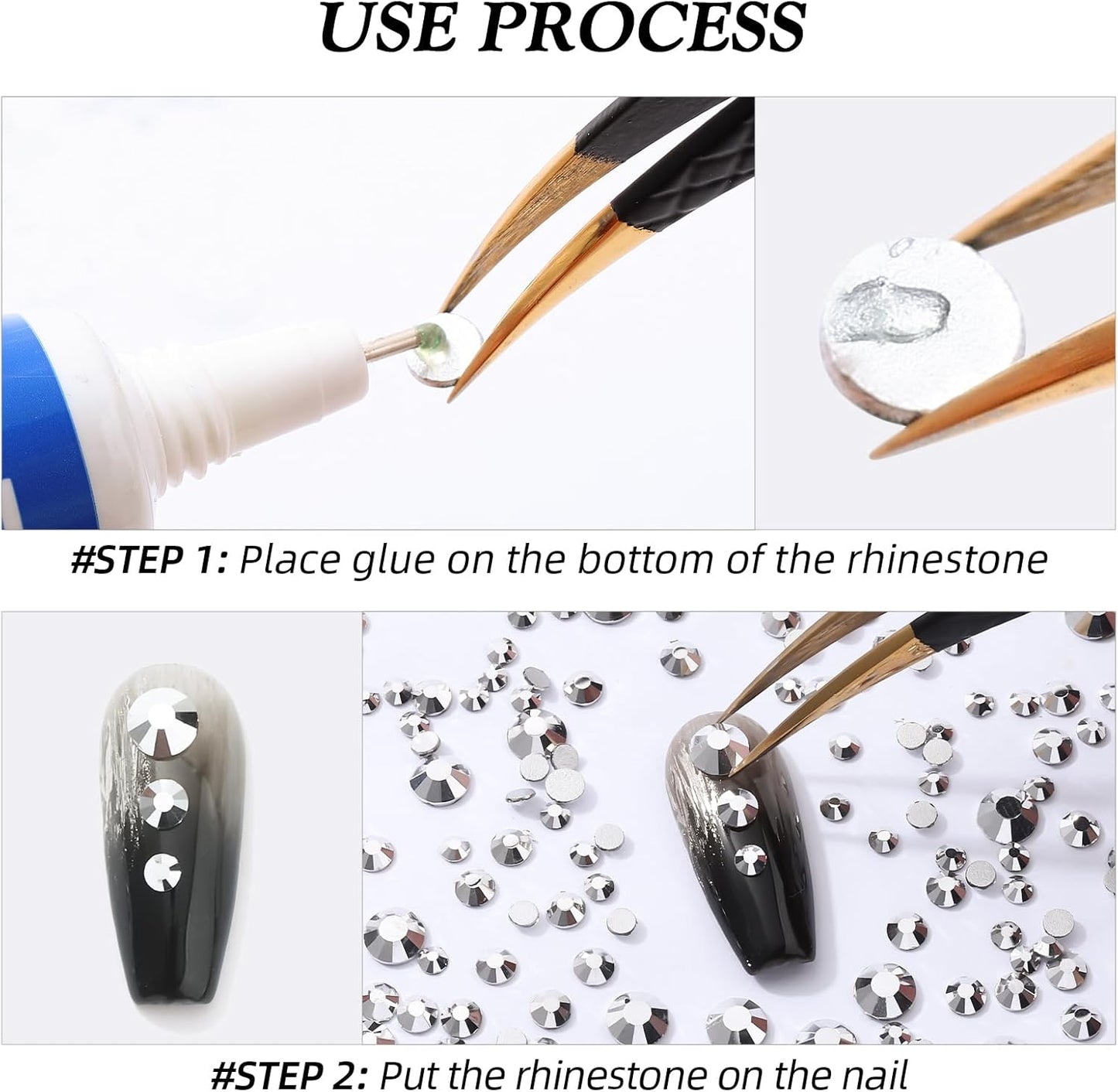 Silver Flatback Rhinestones, Glass Rhinestones for Nail Art and Craft, Glue Fix, Loose Crystal Gemstones(Silver, SS30, 576pcs, 6.4-6.6mm)