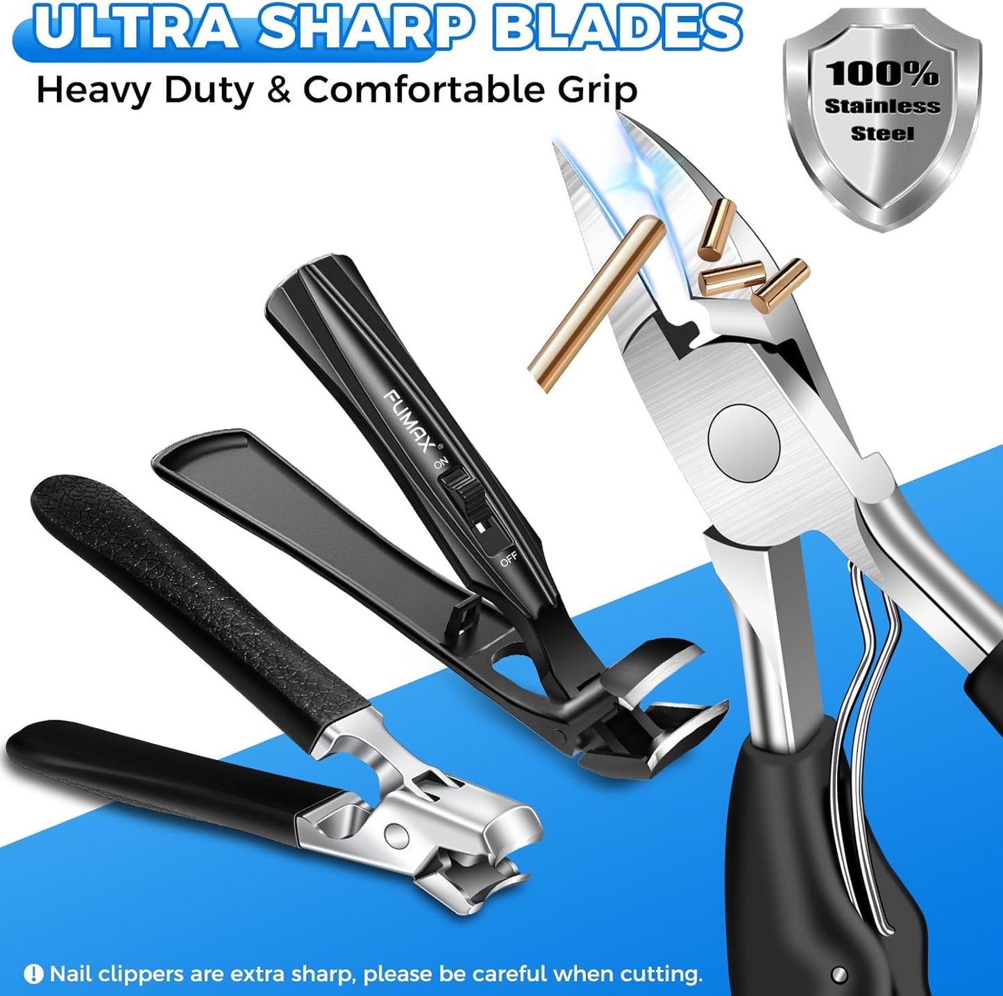 2025 Toenail Clippers for Thick Toenails for Seniors, Large Angled Toe Nail Clippers for Thick Nails for Men, Heavy Duty Professional Ingrown Toenail Clippers Long Handle Nail Clippers with Catcher