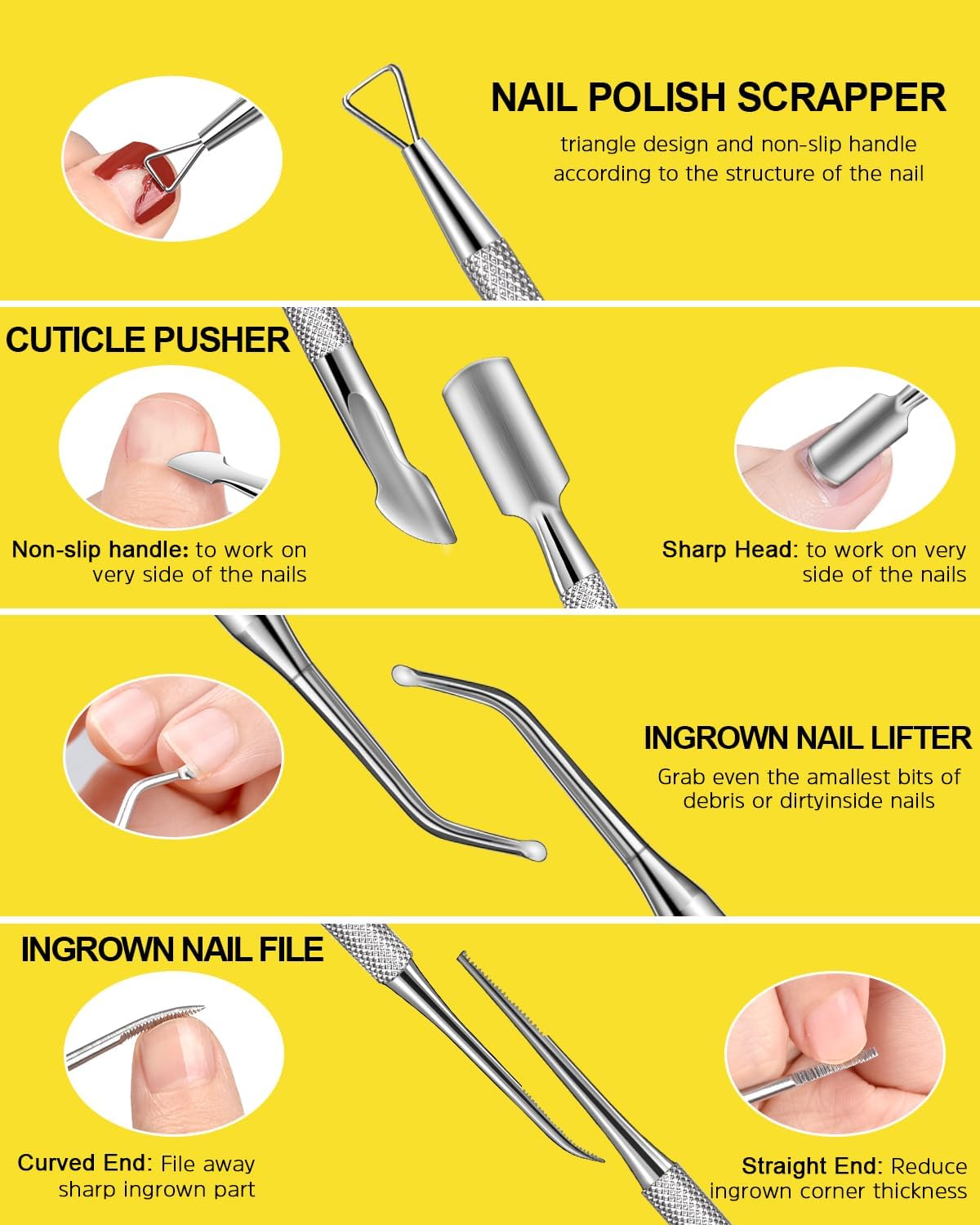 MORGLES Nail File and Buffer Blocks with Nail Care Kit, 13 Pcs Manicure Kit for Women with Milk and Honey Cuticle Oil and Cuticle Trimmer Set