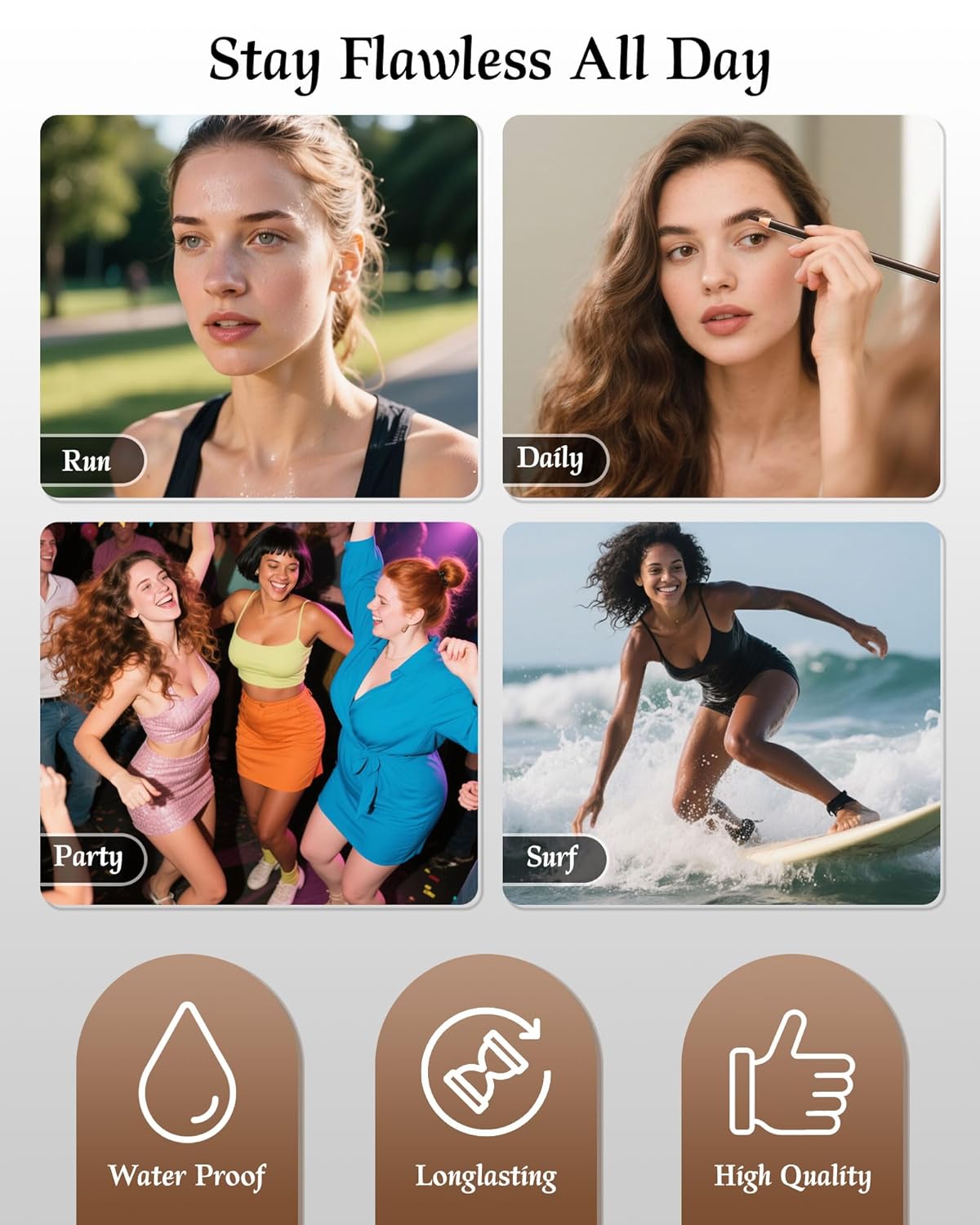 12 Piece Gray Brown Waterproof Eyebrow Pencils for Women w/Microblading Eyebrow Pencil & Brow Trimming Supplies Kit Permanent Eye Brow Liners Set For Salon-Quality Shaping & Filling Of Marks