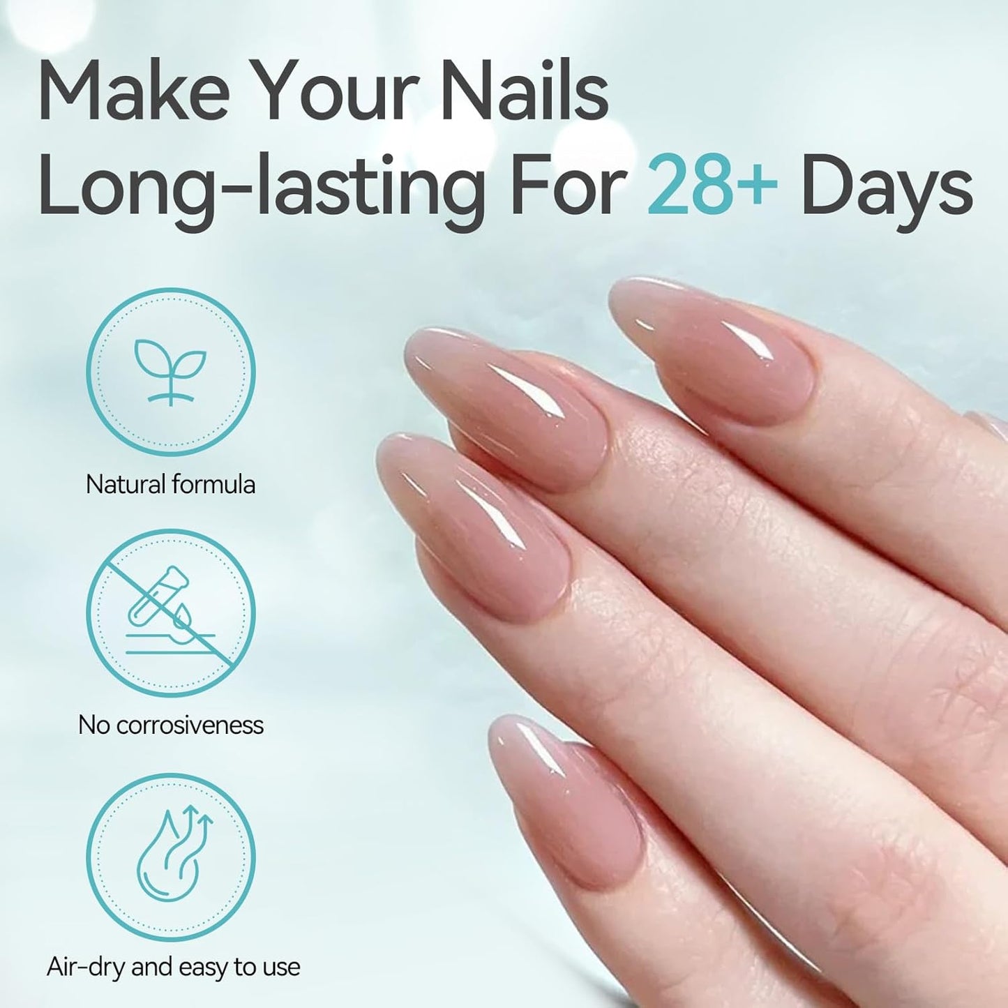 Born Pretty Nail-Primer, Acid Free Natural Nail Bond Nail-Primer for Gel Nail Polish, Non Acid Nail-Primers for U V Gels, Fast Drying Prep Dehydrator Base Varnish Manicure Bonder Liquid 15ml