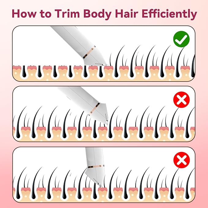 Electric Bikini Trimmer for Women - 4 in 1 Electric Shaver for Women, Waterproof Pubic Hair Trimmer and Facial Hair Remover, Replaceable Razors & Nose Hair Trimmer, Rechargeable Women's Grooming Kit