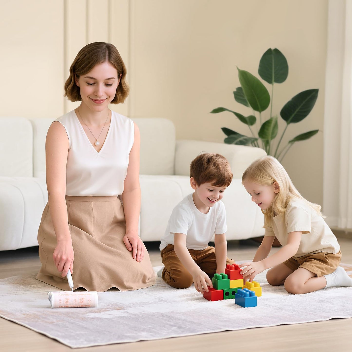 Jumbo Lint Roller,Large Lint Rollers for Pet Hair Extra Sticky Clothes - Ideal for Floors & Carpets, & Debris Removal 50-Sheets 2-Pack with Storage Tray