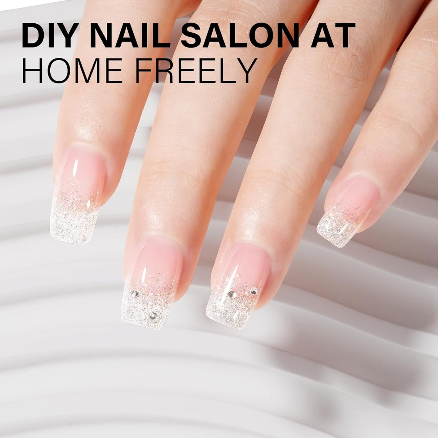 AILLSA Clear Builder Gel for Nails 7 in 1 Strengthener & Thickening Gel Polish Natural Nail Enhancement Extension Hard Gel Salon and DIY Beginner Friendly 0.51 Oz