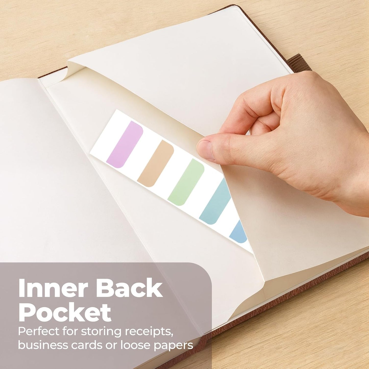 Lined Leather Bound Journal Notebook, A5 Hardcover - Brown 5.8x8.3" - Thick 300 Pages College Ruled Paper Journals for Men and Women - Personal and Professional Note Book for Writing & Journaling