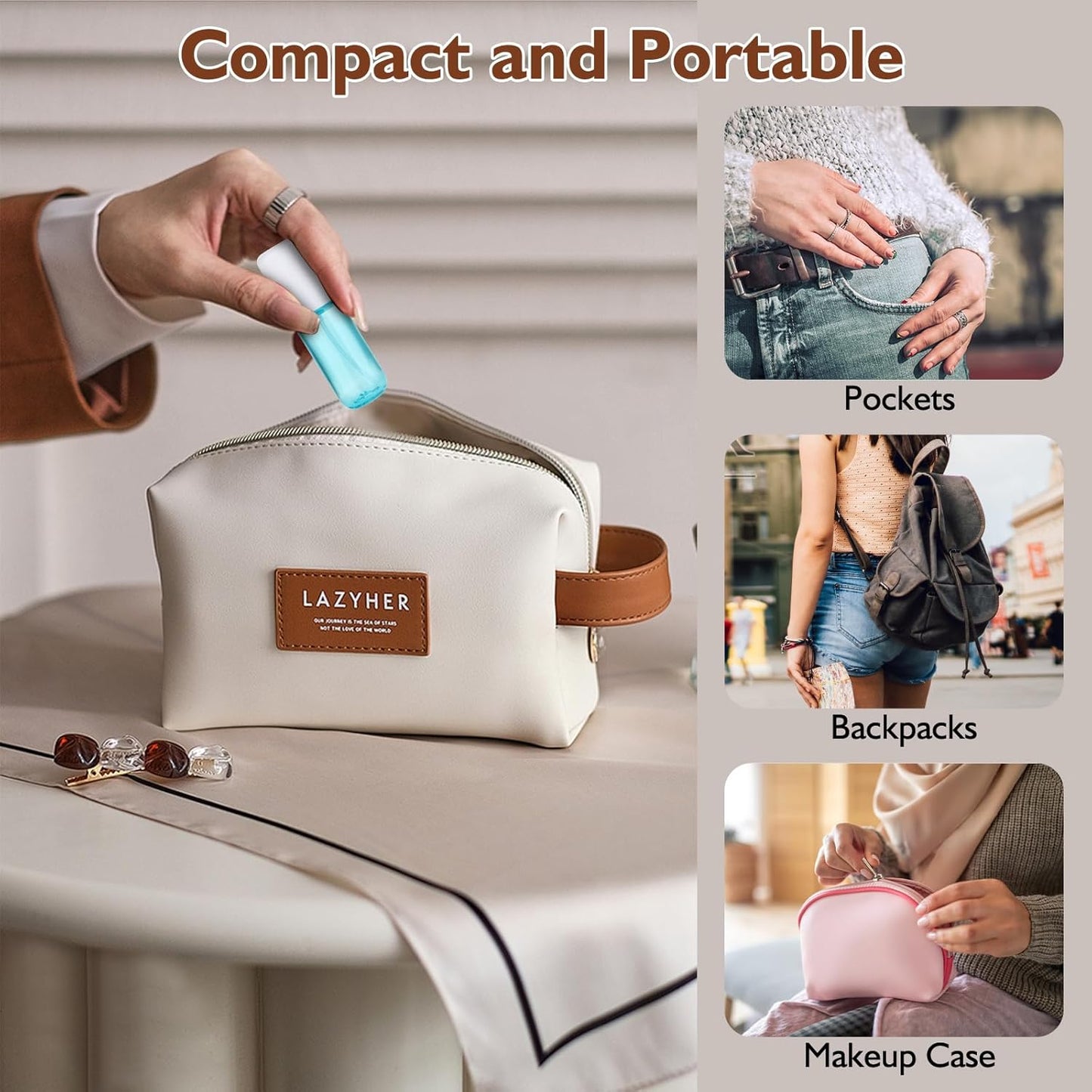 Aeibxiy Small Spray Bottle Travel Size 1.35oz 40ML, Fine Mist Plastic Spray Bottles, Refillable Empty Spray Bottle for Toners, Perfume, Face& Hair Spray