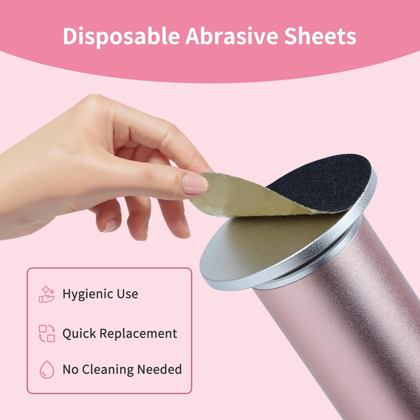 4.8IN Longer Electric Foot Callus Remover with 120pcs Sandpaper Discs, Professional Aluminum Callus Remover for Feet, Stepless Speed Control Pedicure Tools for Dead Skin (Black-pro)