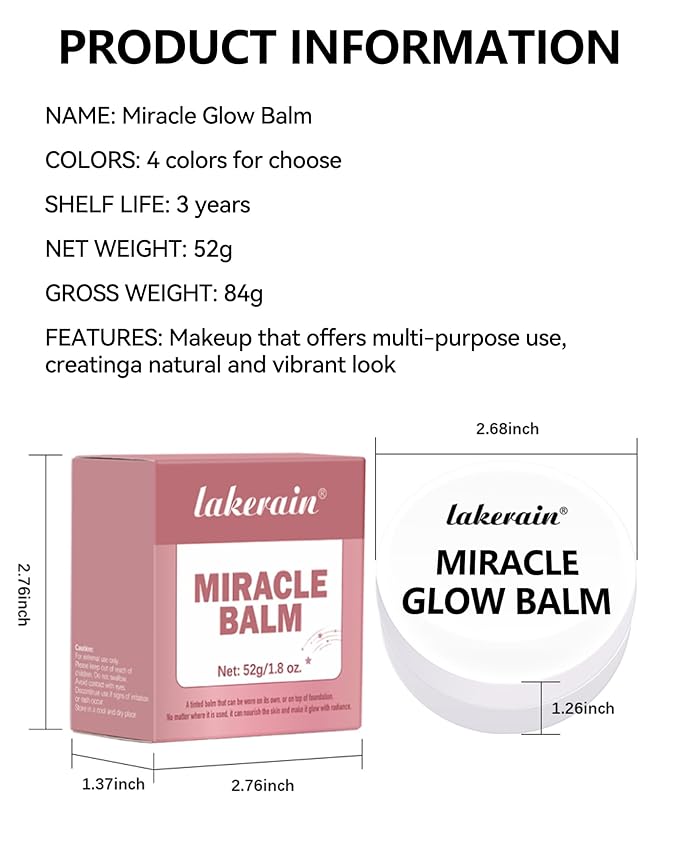 Multi Glow Balm,Miracle Glow Balm Tinted Face Creamy Blush for Women Cheek Lip Eye,Hydrating Lightweight & Blendable Color,Shimmer Blusher Facial Makeup, Mother's Day Gift for Women-04 Pink Camellia