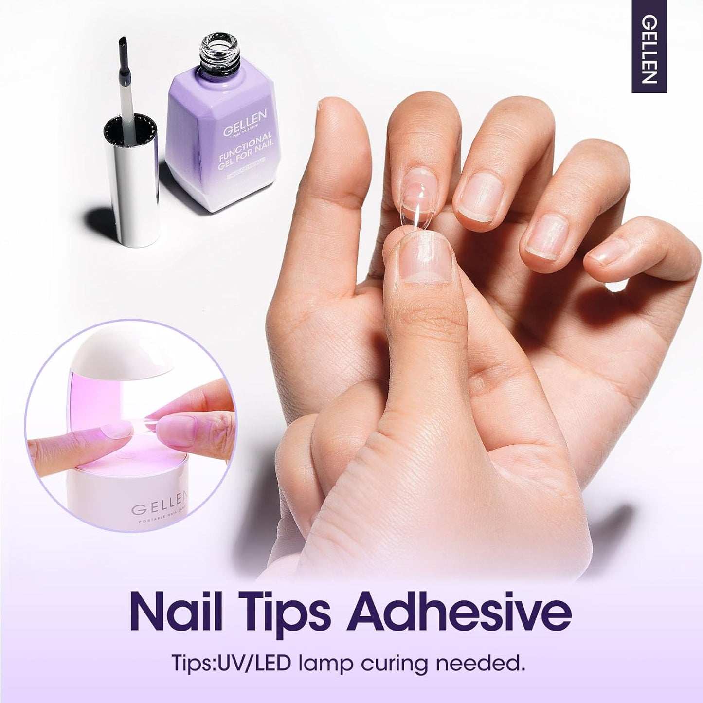 GELLEN 7 in 1 Builder Gel for Nails in a Bottle, 18ml Clear Builder Nail Gel for Nail Extension and Apex Building, UV Light Needed