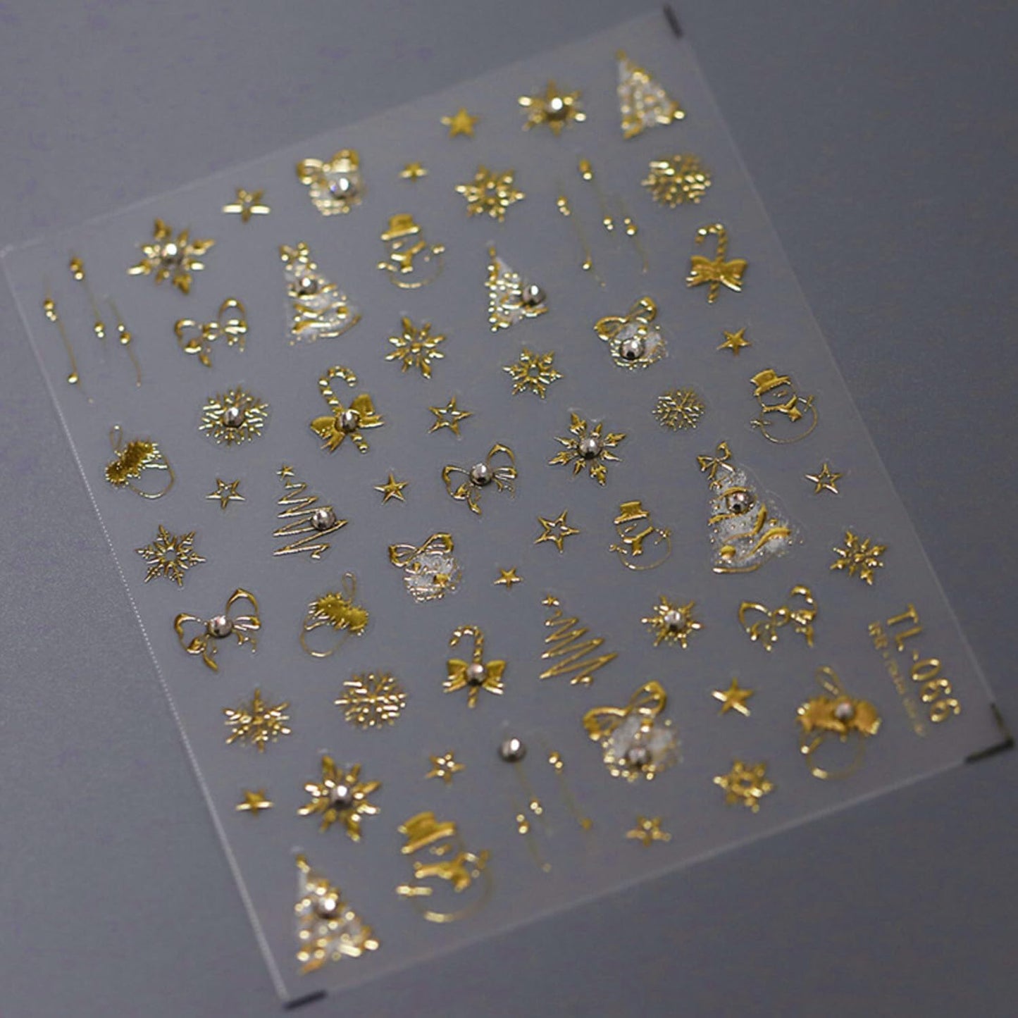 Christmas Nail Stickers for Nail Art Glitter Gold Christmas Tree Snowflower Nail Art Stickers Winter Xmas 5D Embossed Nail Decals 3D Self-Adhesive Nails Supply Manicure Sliders for Nails Decoration