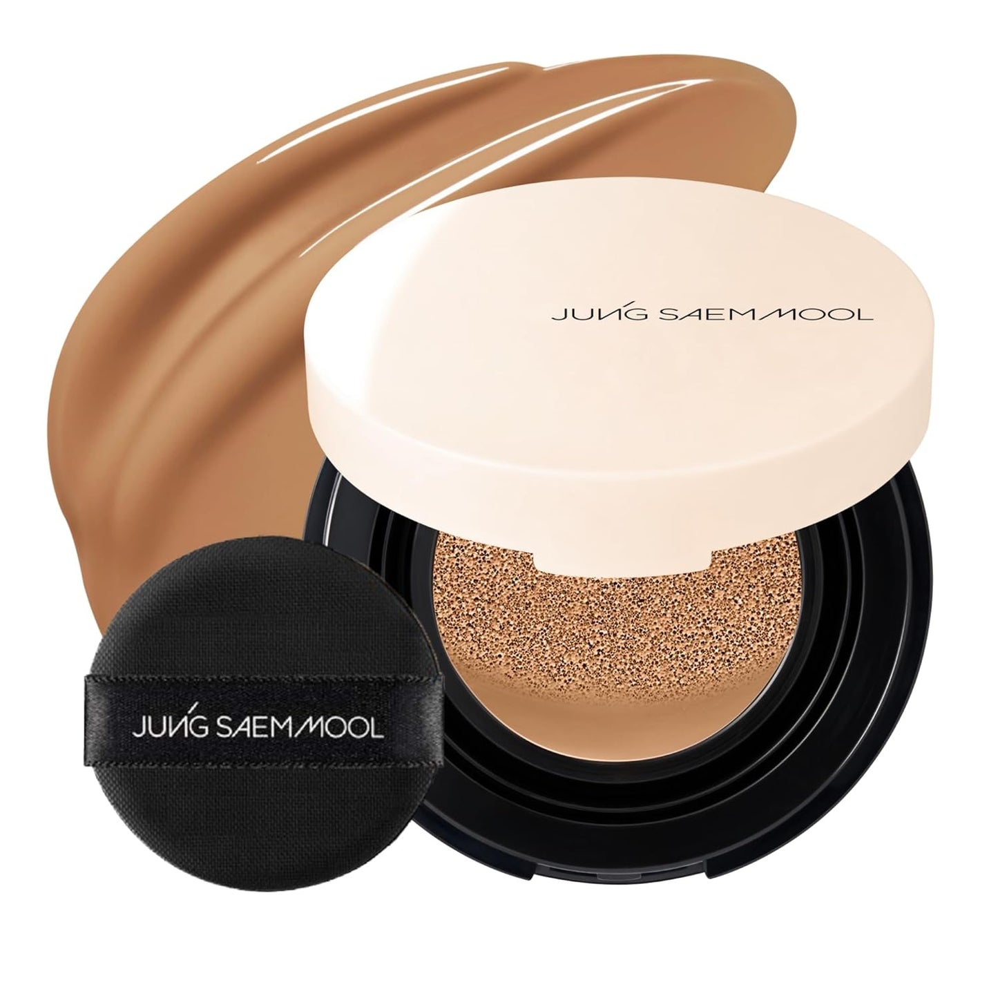 JUNG SAEM MOOL Essential Skin Nuder Cushion Mini 30C Cinnamon 0.17 Fl Oz, Natural Radiant Finish Cushion Foundation with Buildable Coverage, Lightweight Texture, Korean Foundation Makeup