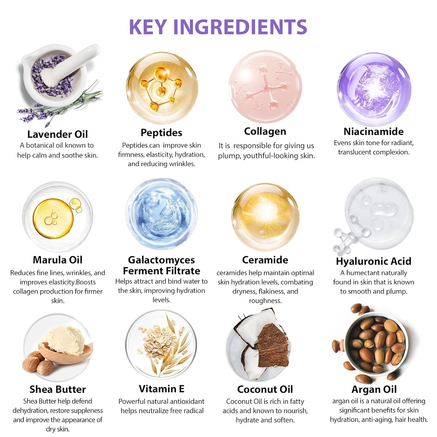 Lavender Face Sheet Mask Pack, 55Pcs Skin Care Kit for Women, Overnight Collagen Mask, Gel Lip Mask, Clay Mask, Hyaluronic Acid Face Serum, Spa Headband, Beauty Care, Christmas, Birthday, Mother Day