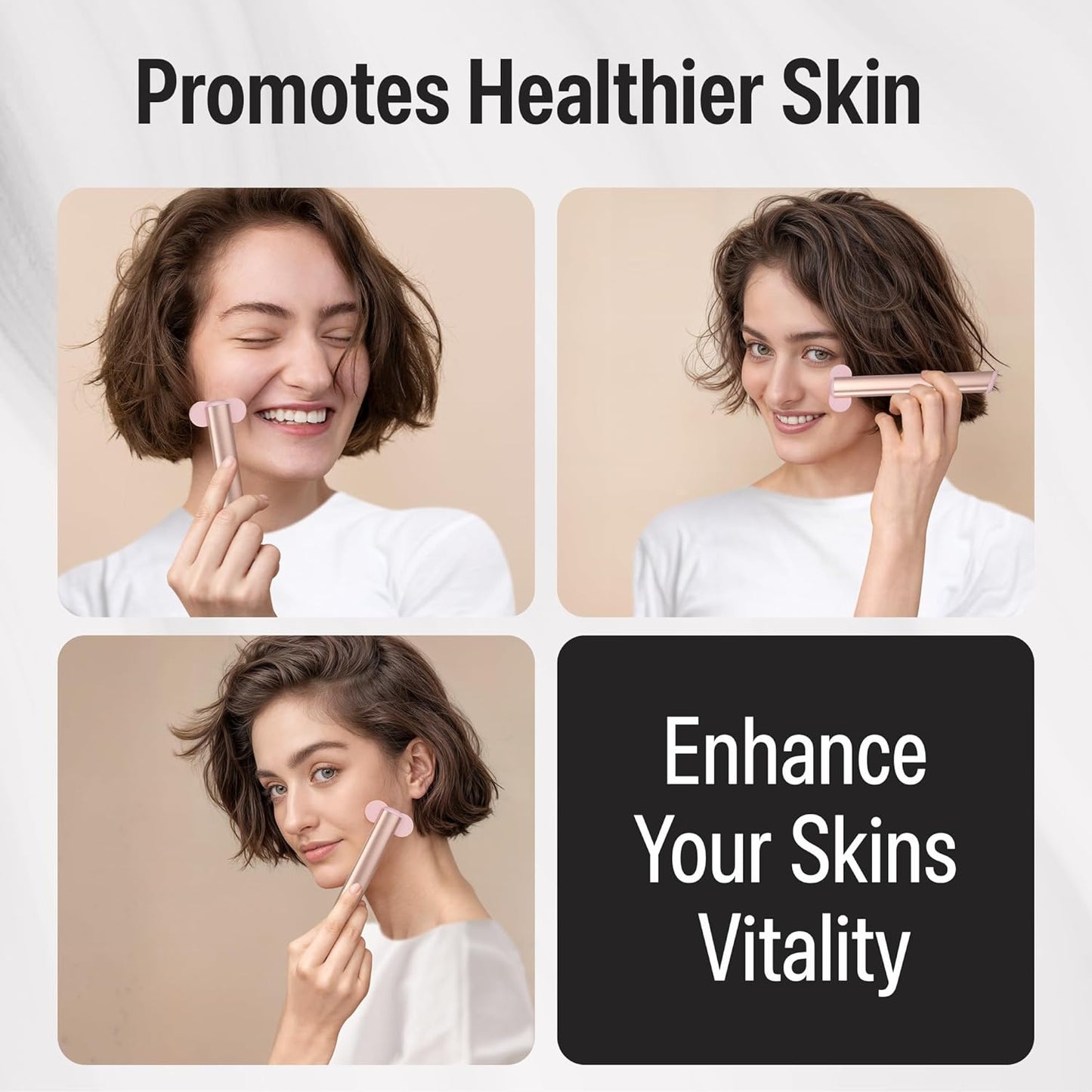 4-in-1 Red Light Therapy Wand for Face with Travel Case – Facial Rejuvenation Device for Home Use with Adjustable Head – Portable Beauty Tool for Skin Health and Anti-Aging