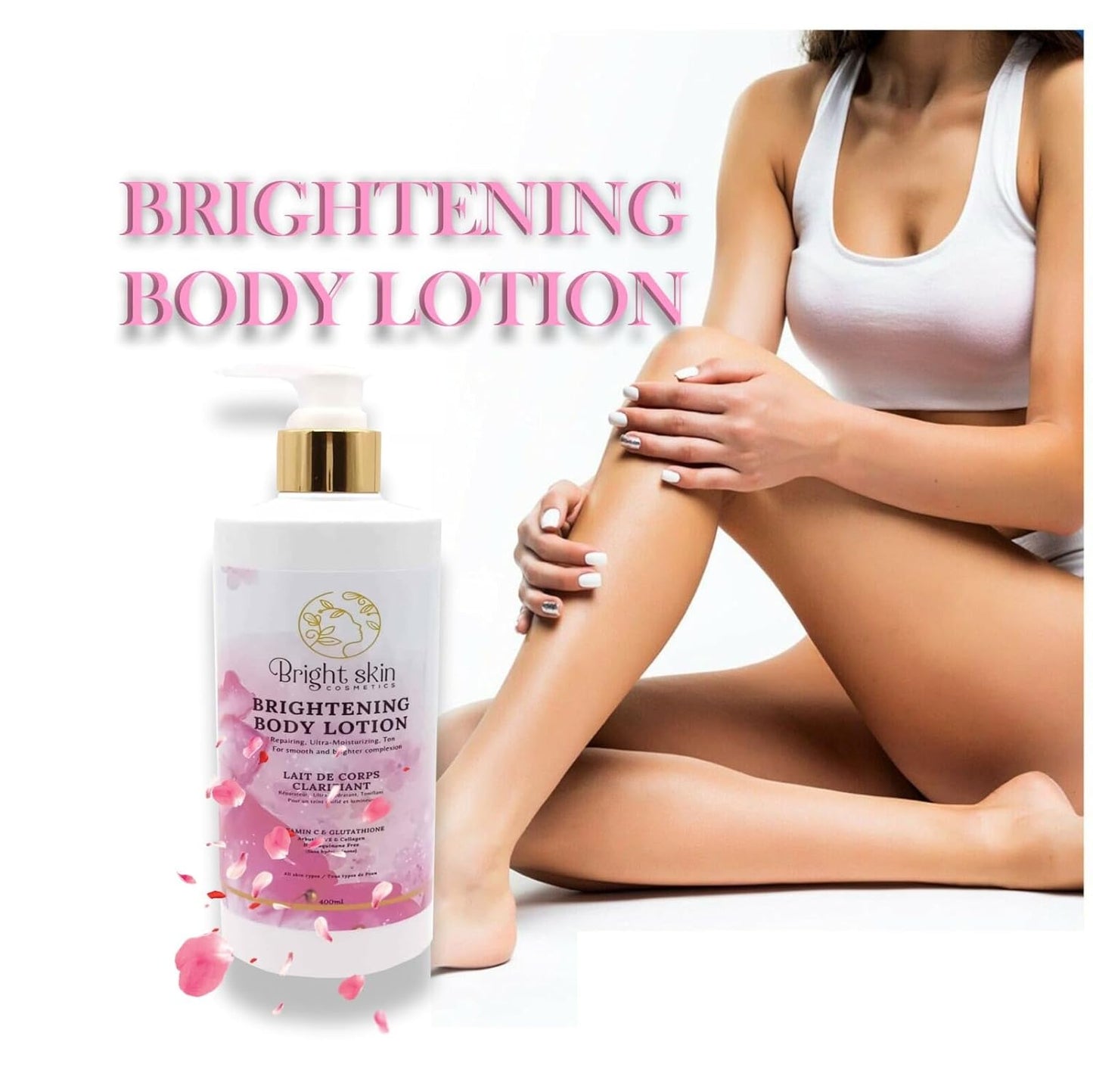 Brightening Body Lotion - 1 lbs, Repairing & Anti-Aging Moisturizer for Smooth, Brighter Complexion