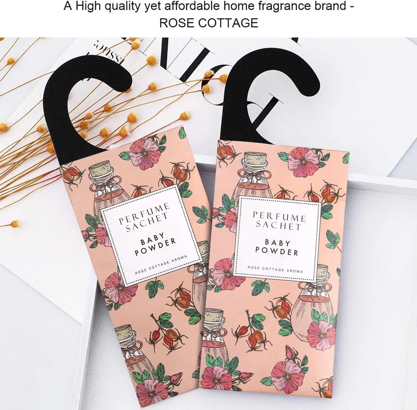 Large 12 Packs Baby Powder Hanging Closet Air Freshener Scented Sachets Long Lasting Smell Goods