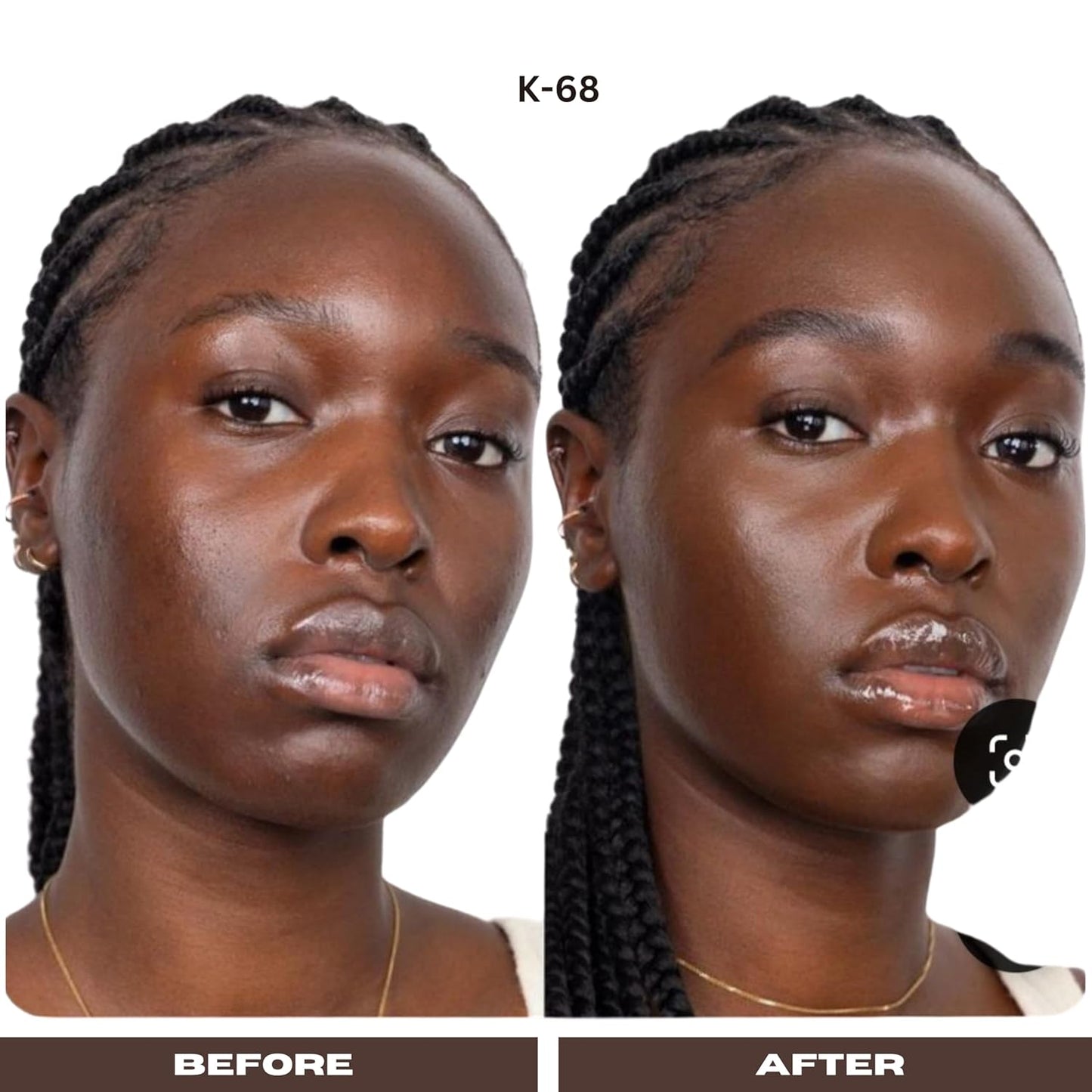 Koschiq Soft Matte Powder + Foundation – 2-in-1 Compact with Oil Control & Blurring Effect | 24hrs stay Longwear, Buildable Matte Finish | k-68. Deep with golden undertone)