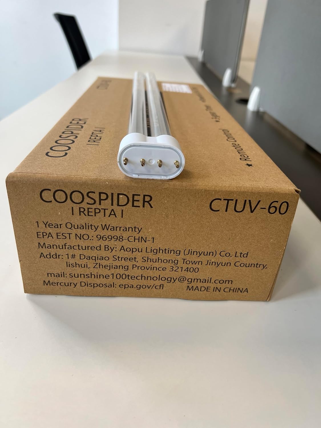 60W UV Sanitizer Light, Portable Ultraviolet Light with 3-Gear Timer and Remote Control, 110V, 99.99% UVC Ozone Free UV Lamp for Home, Office, Hotel, School